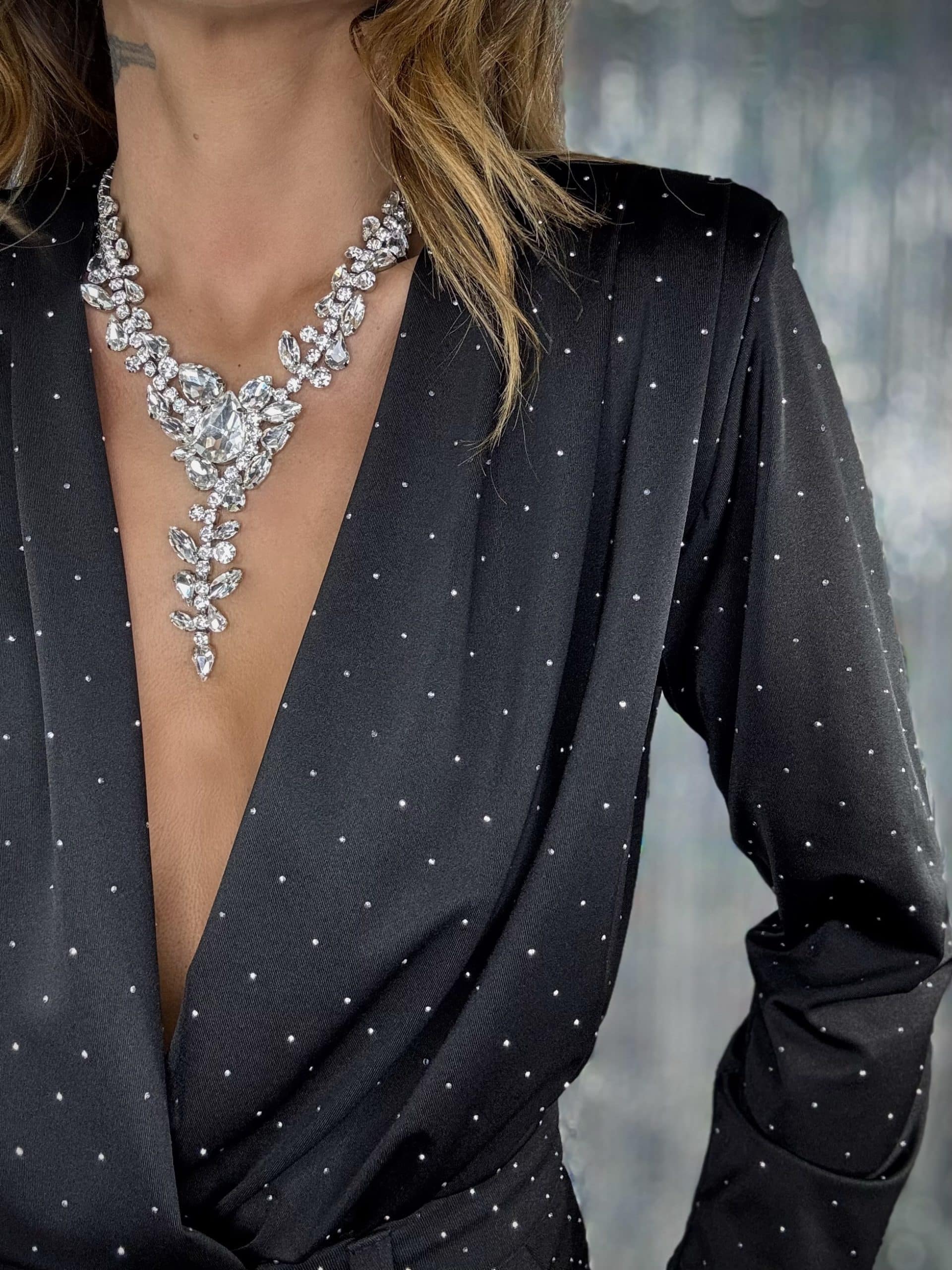 Blusa Body 80s - Nero Strass.