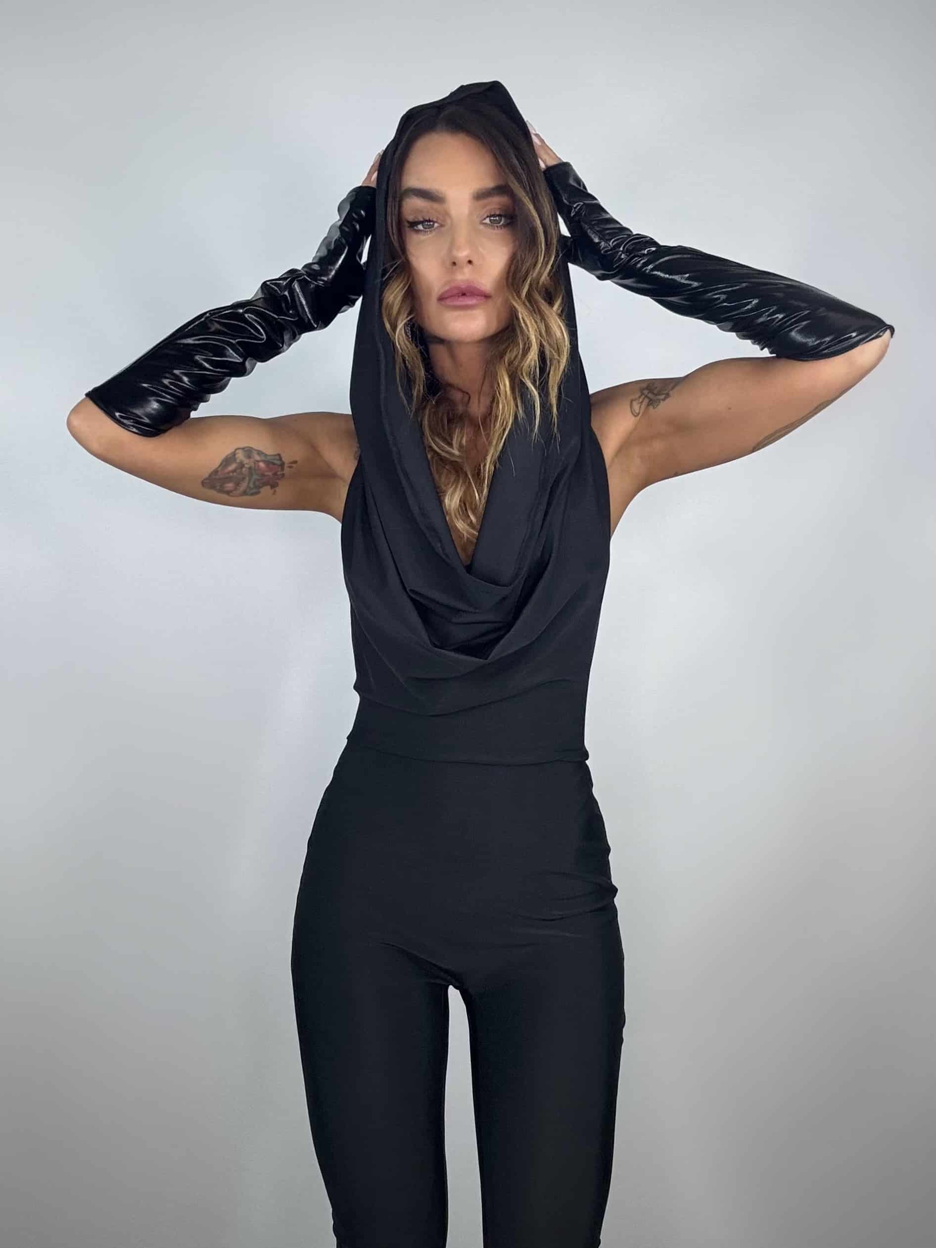 Tuta Kylie Con Cappuccio - Nero