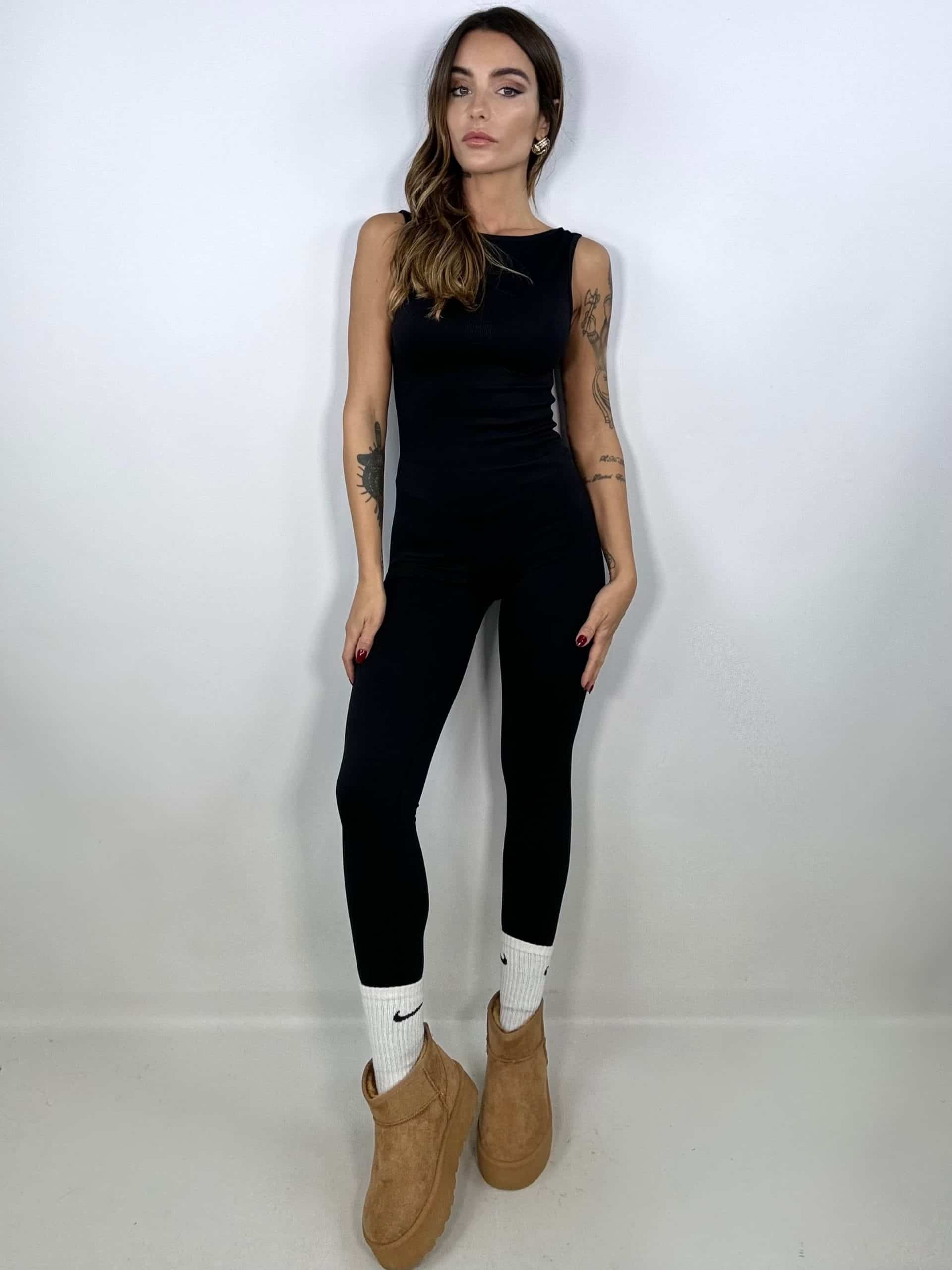 Tutina Sport con Push Up - Nero