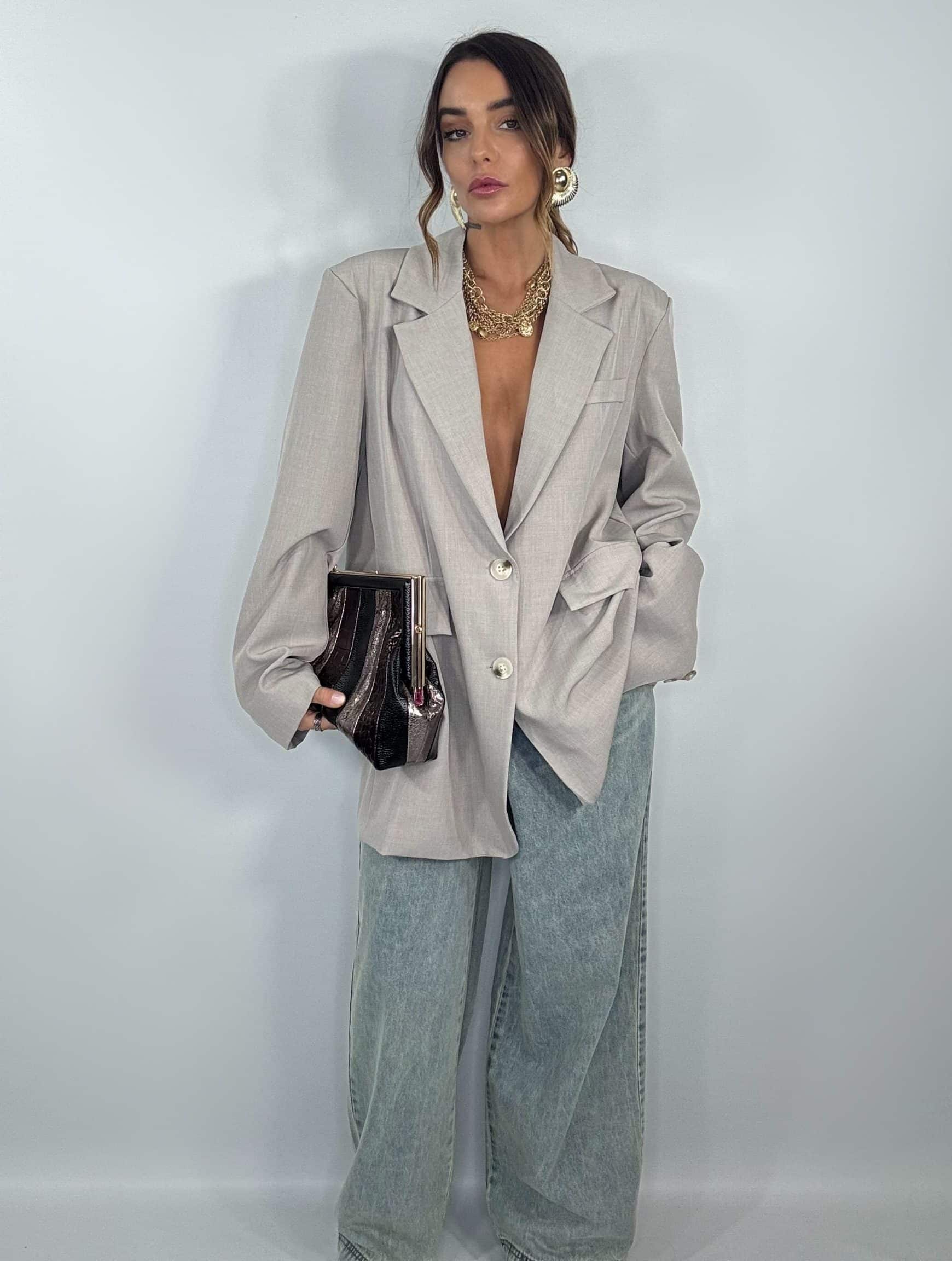 Jeans Super Wide Incrocio - Denim Sabbiato