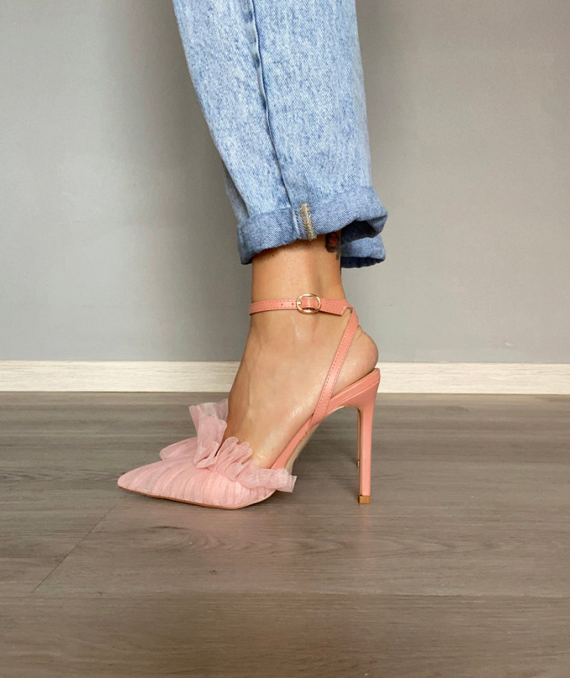 Decollete Drappeggio In Tulle  - Rosa