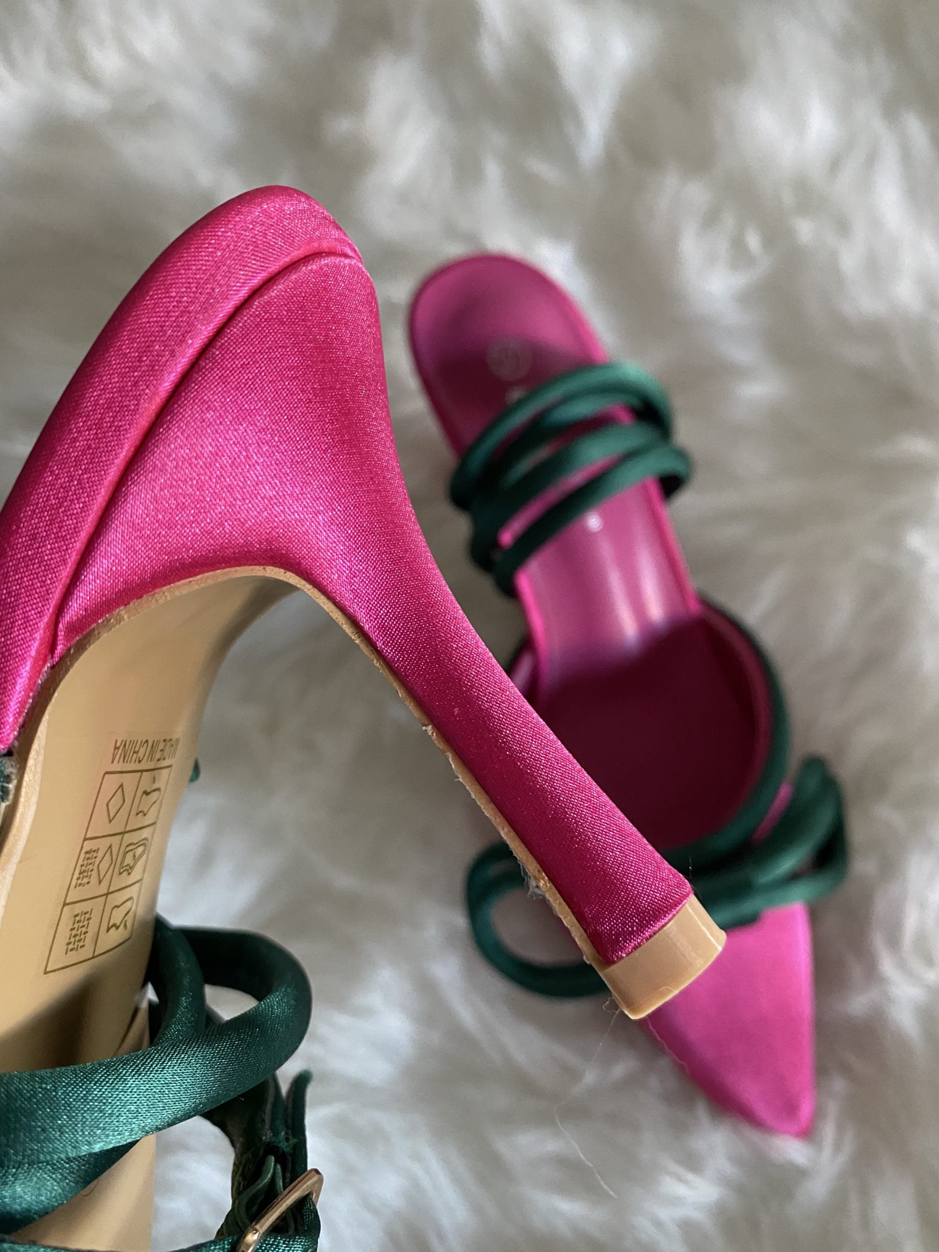 Decollete Diamond Bicolor - Fucsia / Verde