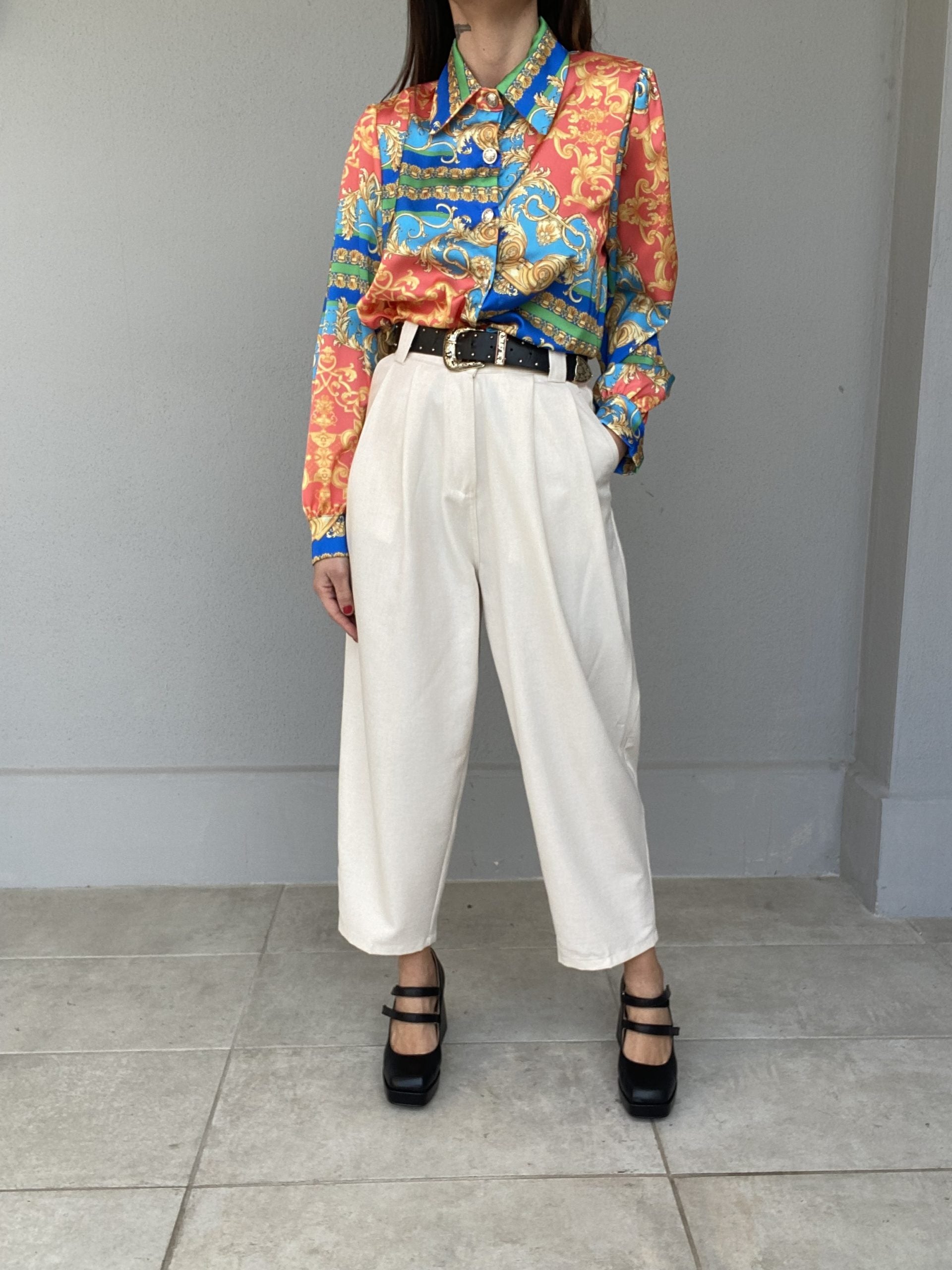 Pantaloni Pinces Vintage Mood - Nero