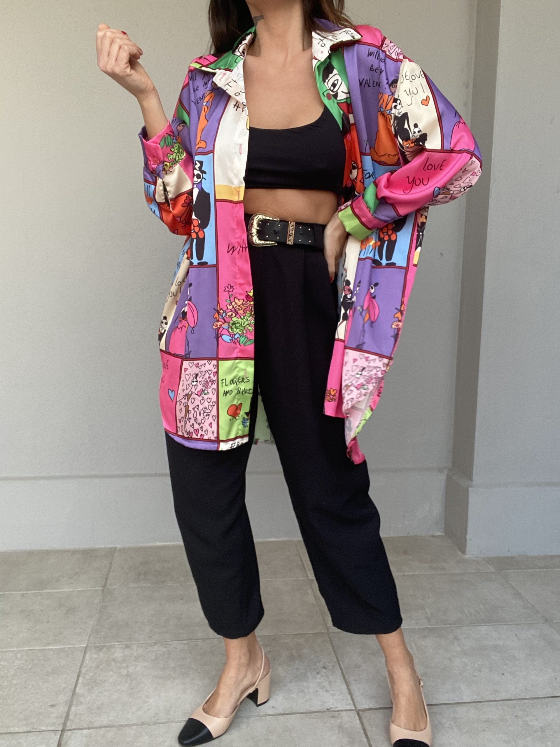 Pantaloni Pinces Vintage Mood - Nero