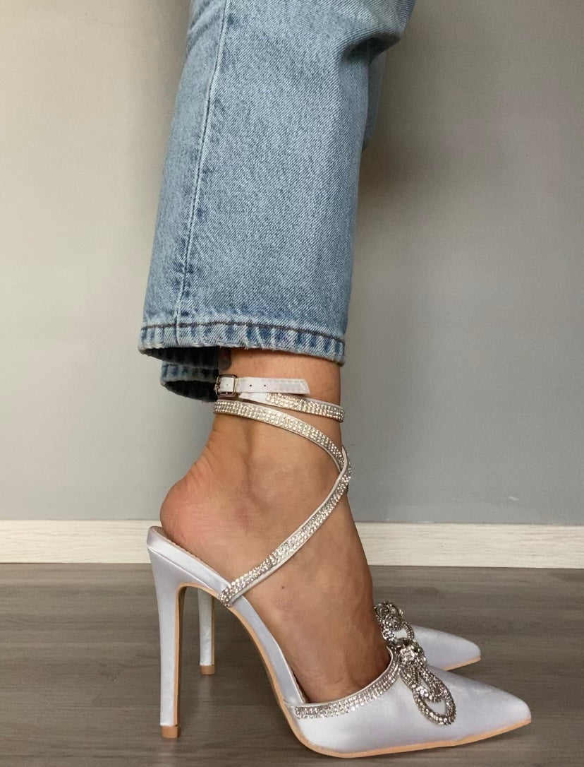 Decollete Diamond - Satin Bianco