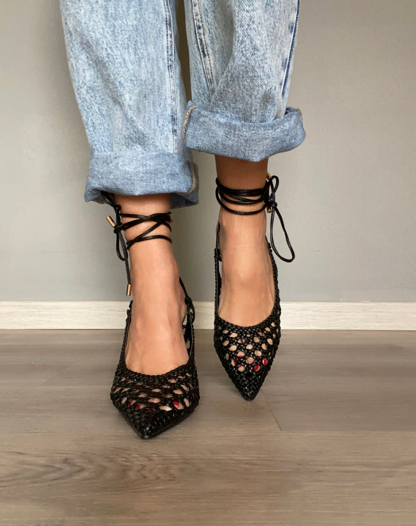 Decollete Rafia Look - Nero