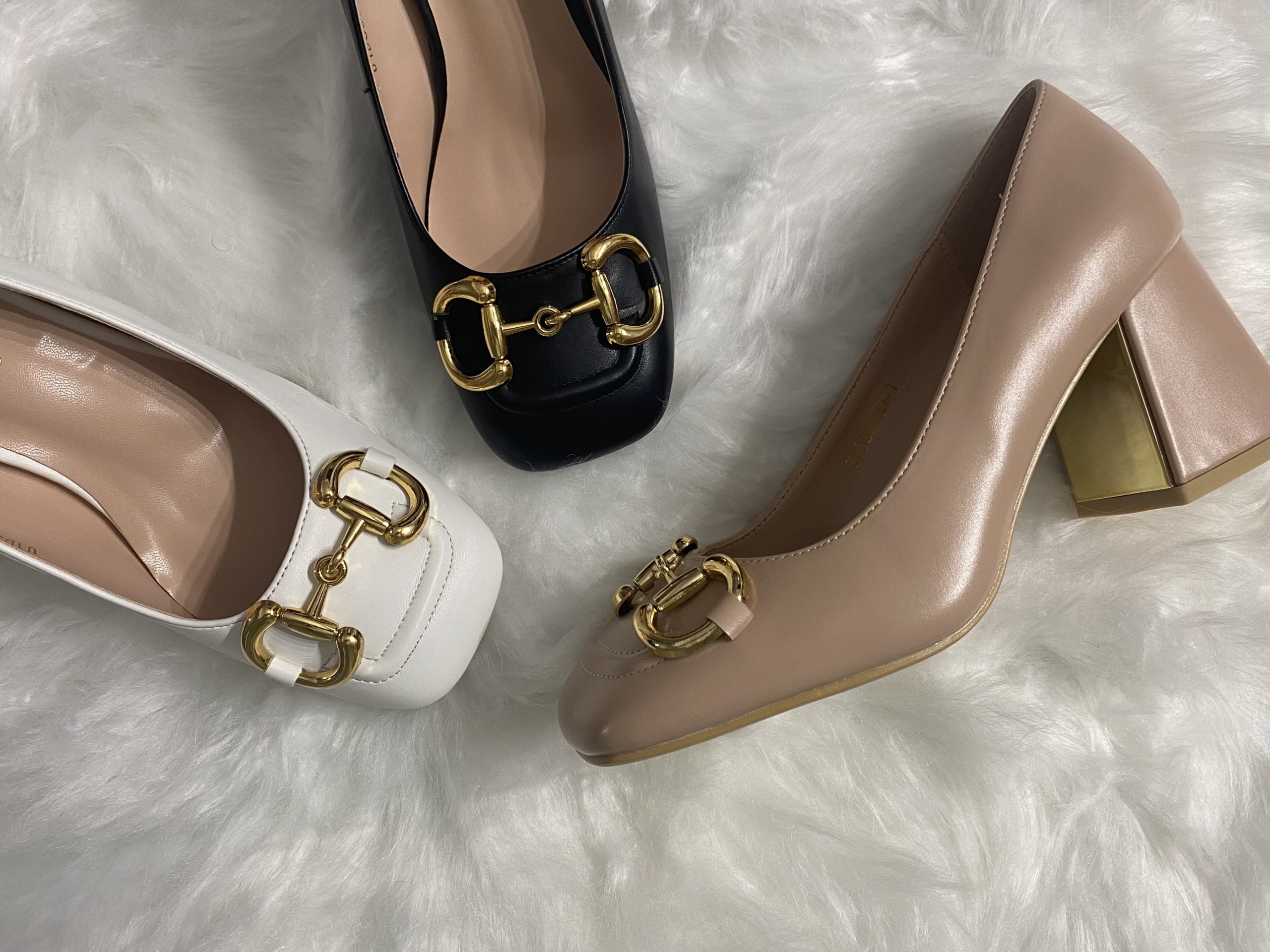 Decollete Morsetto Dorato - Bianco