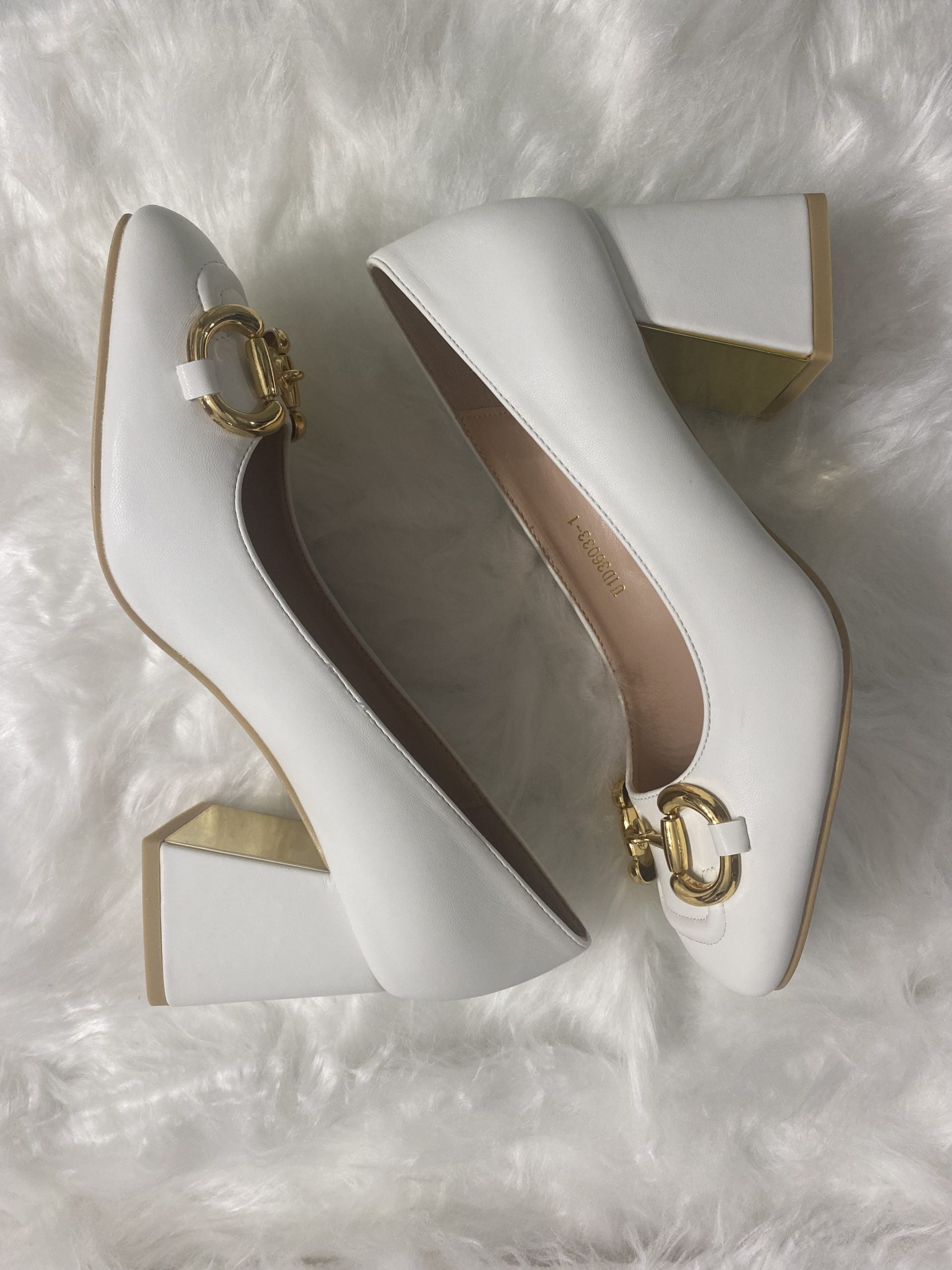 Decollete Morsetto Dorato - Bianco