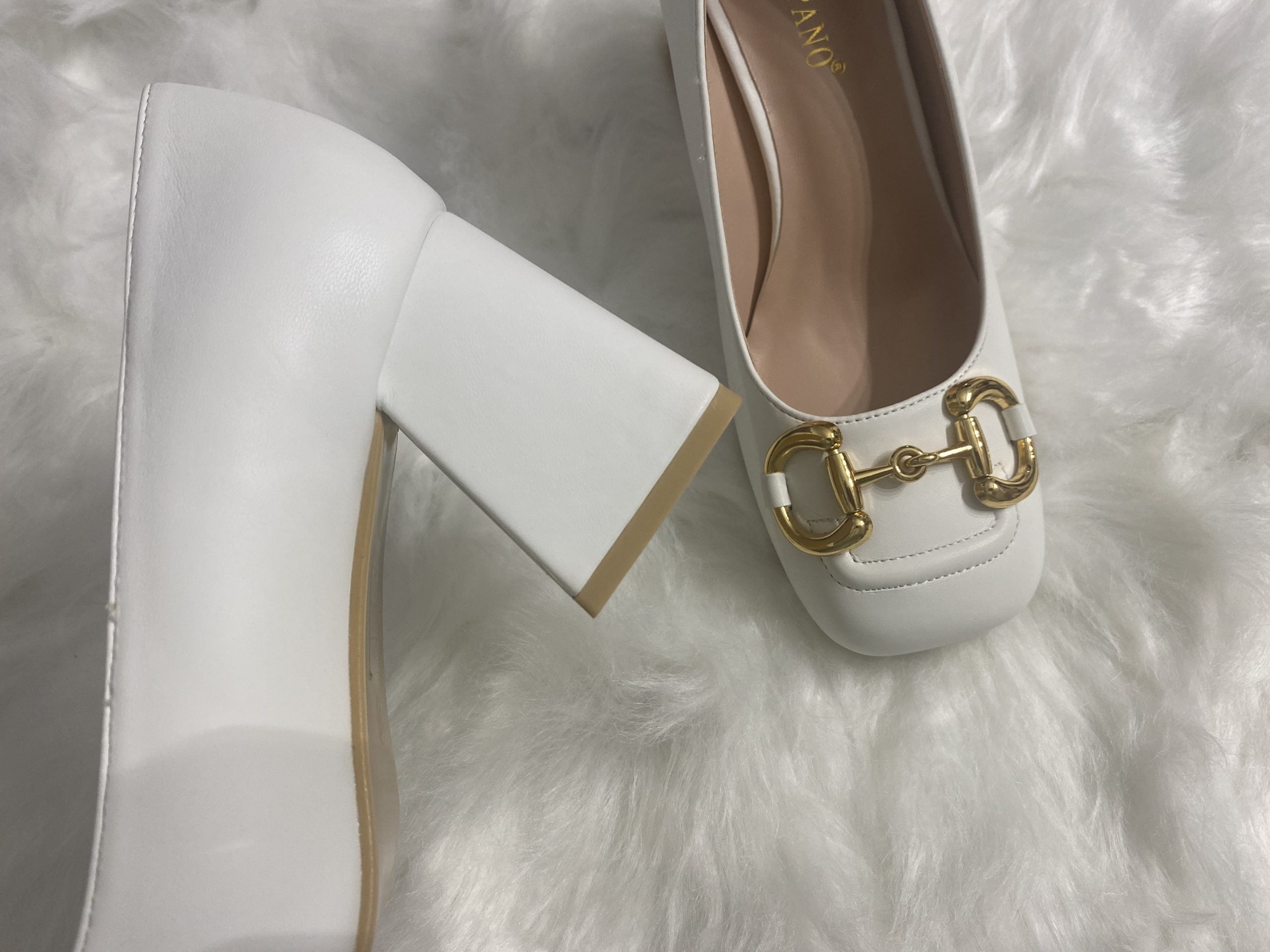 Decollete Morsetto Dorato - Bianco