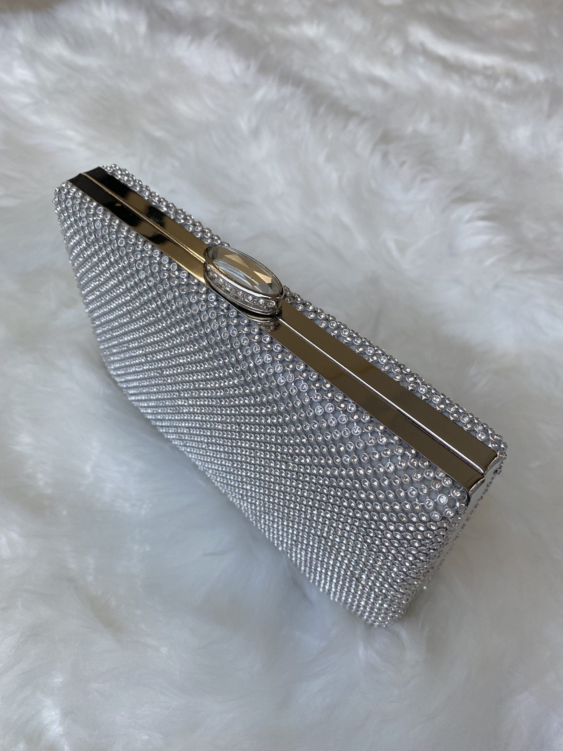 Borsa Clutch Gioiello - Nero / Argento