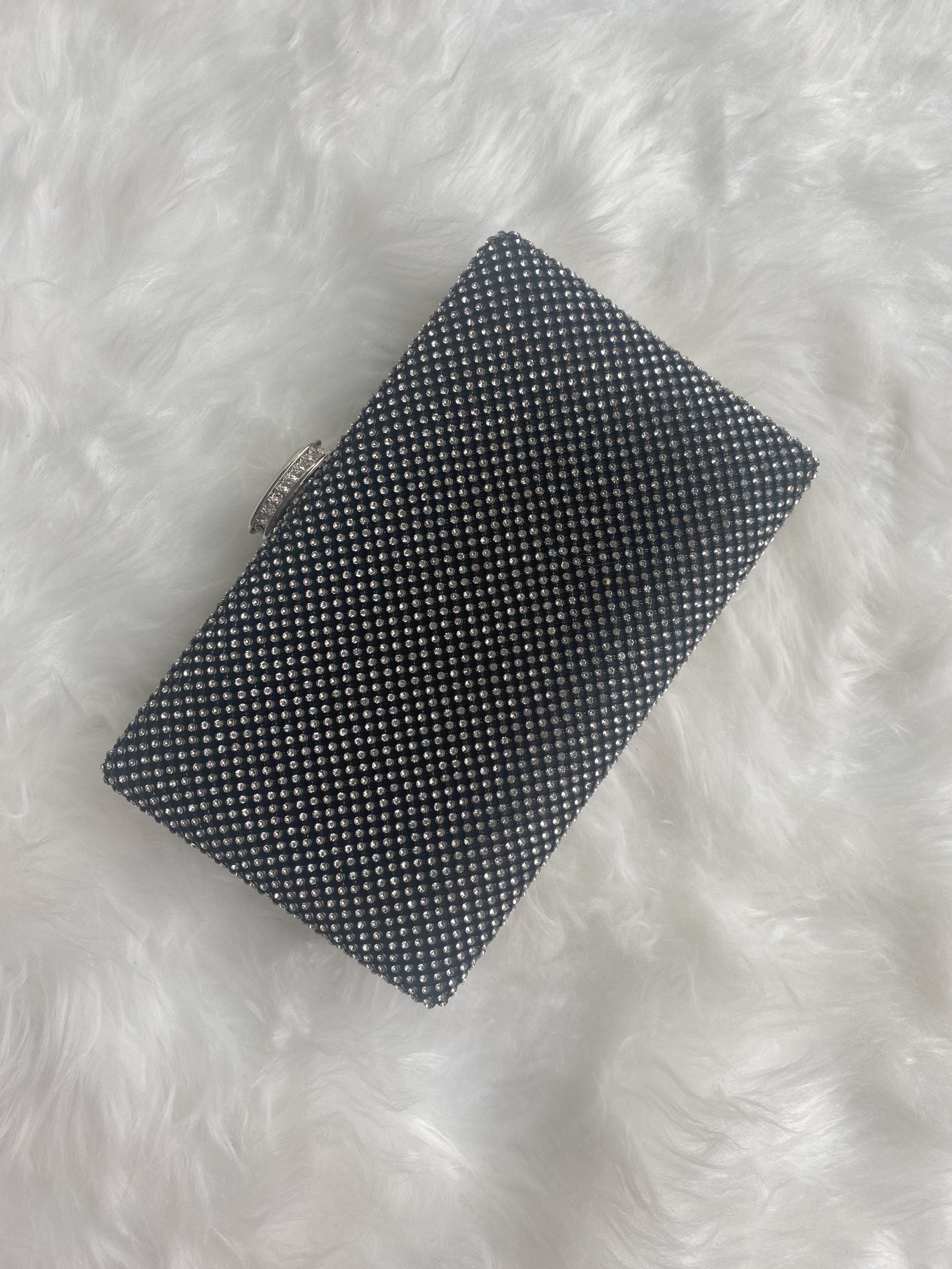 Borsa Clutch Gioiello - Nero / Argento