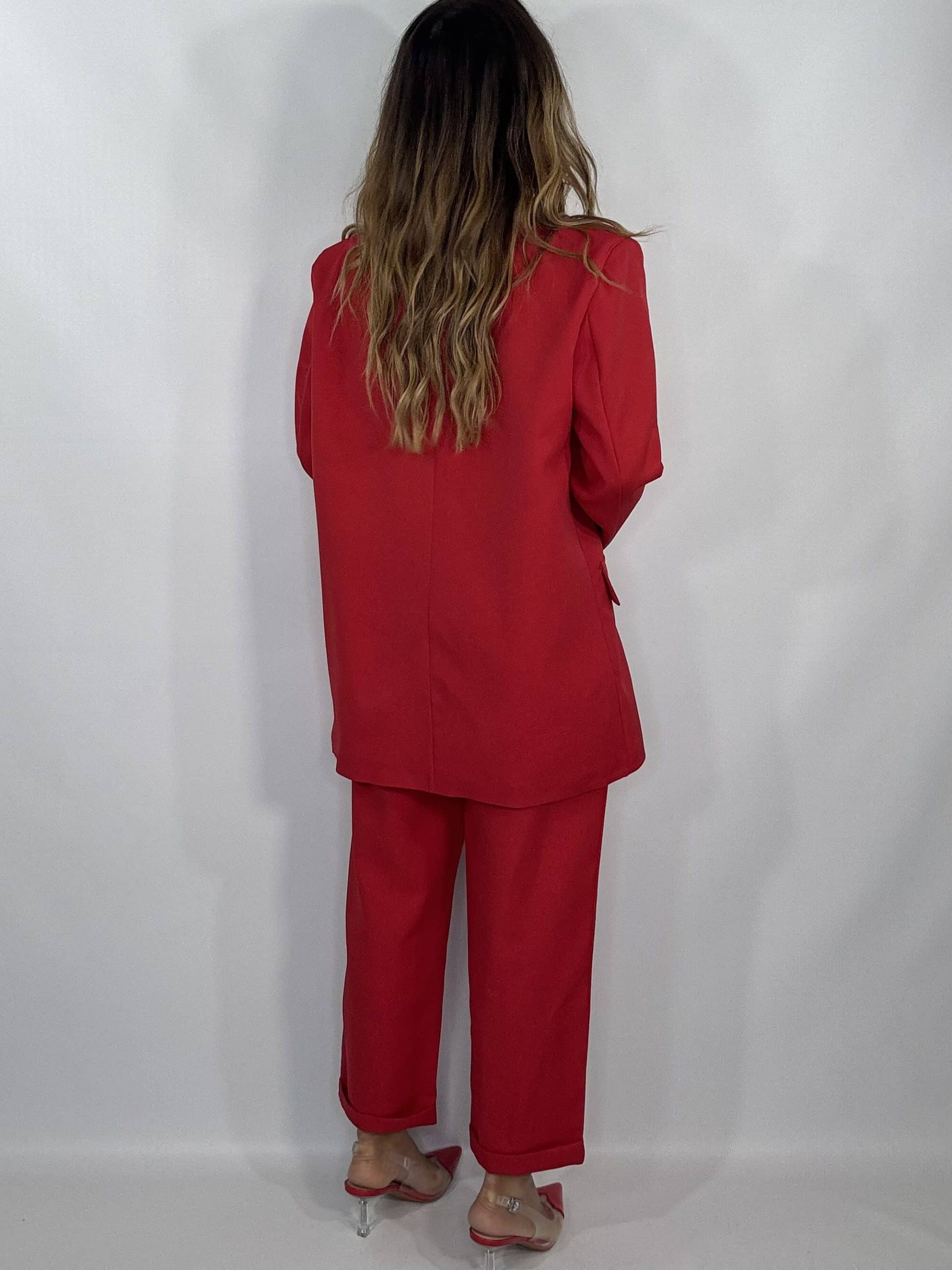 Completo Over Pantaloni Pinces - Rosso