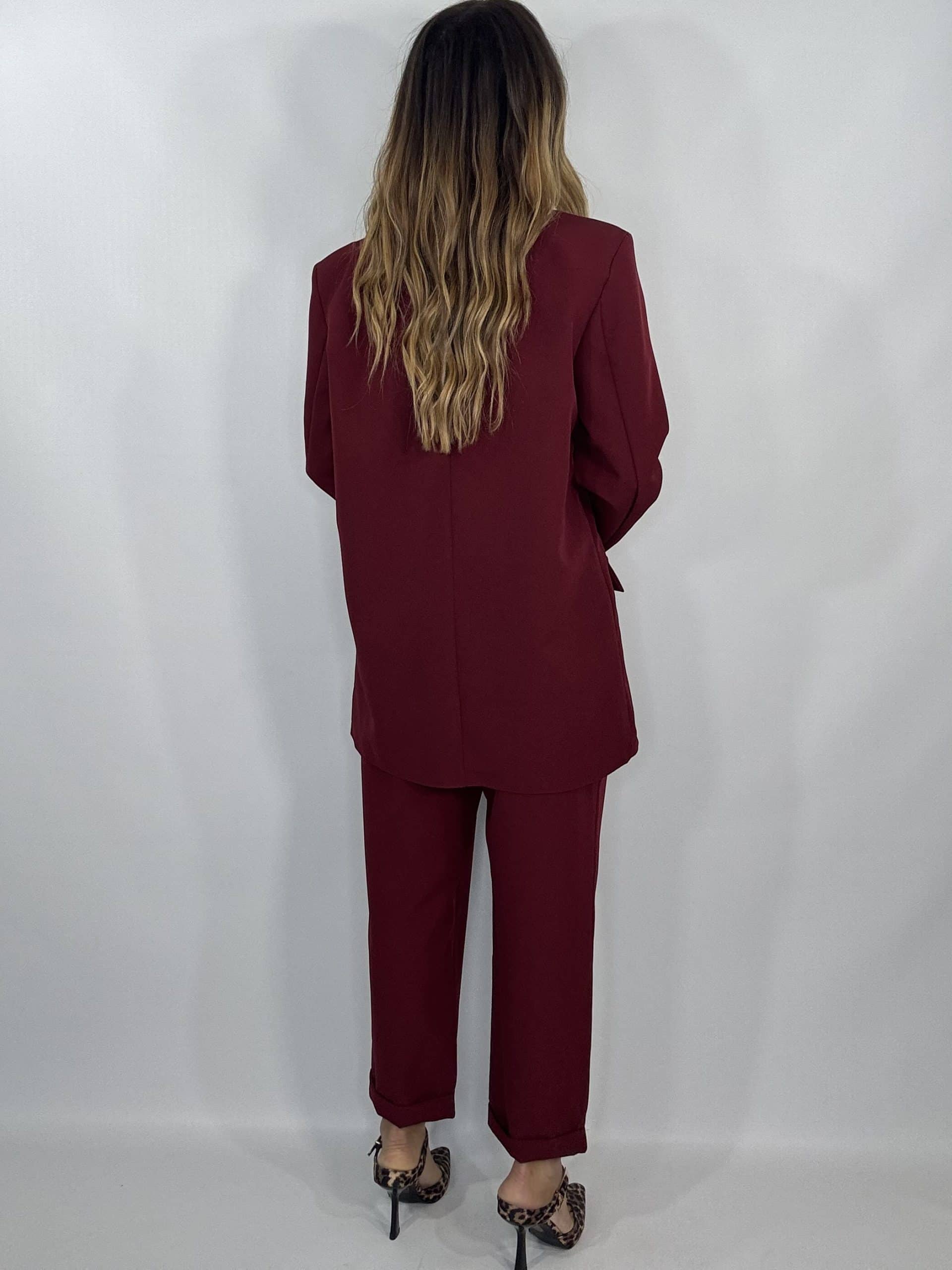 Completo Over Pantaloni Pinces - Bordeaux.