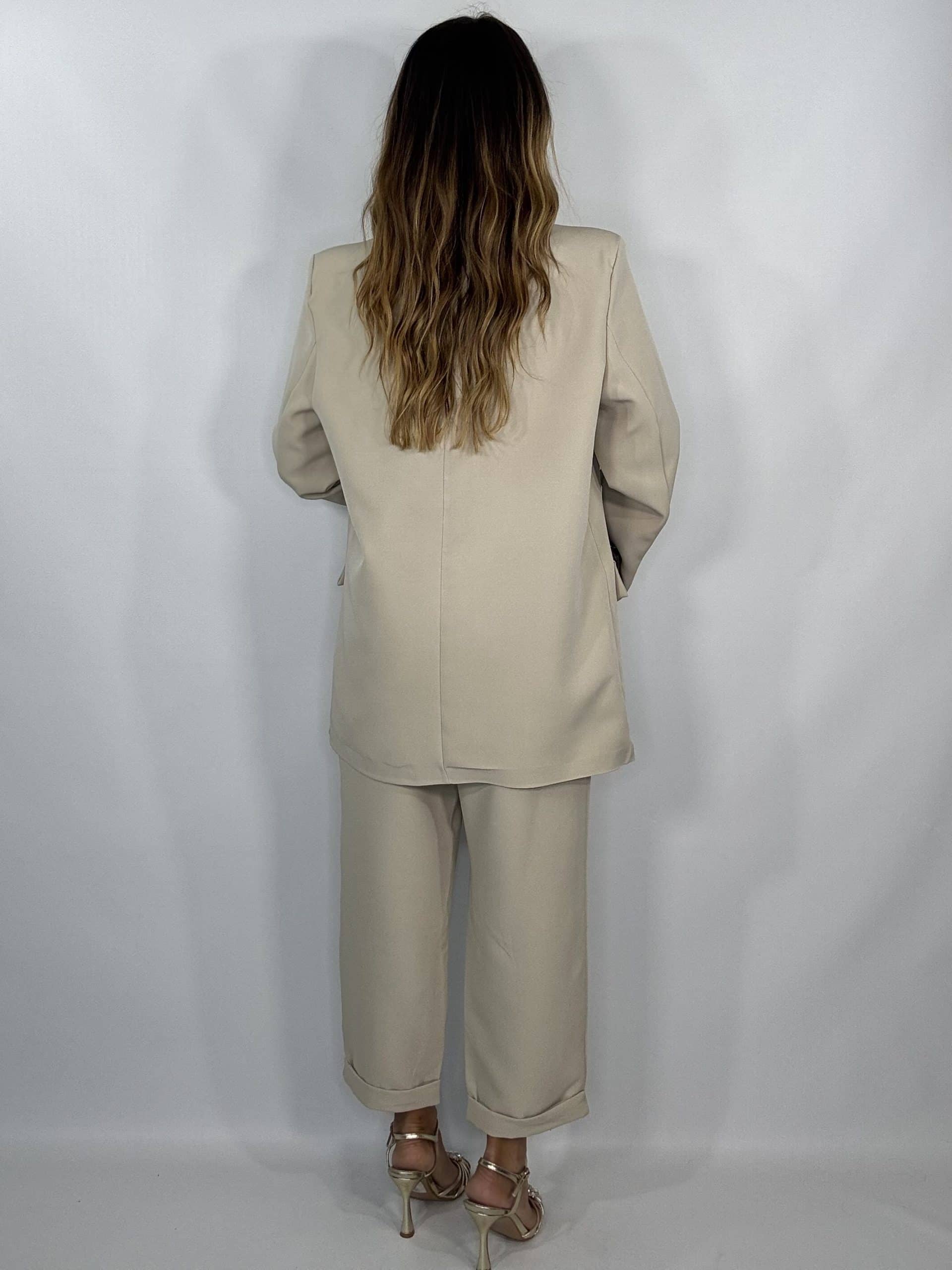 Completo Over Pantaloni Pinces - Beige