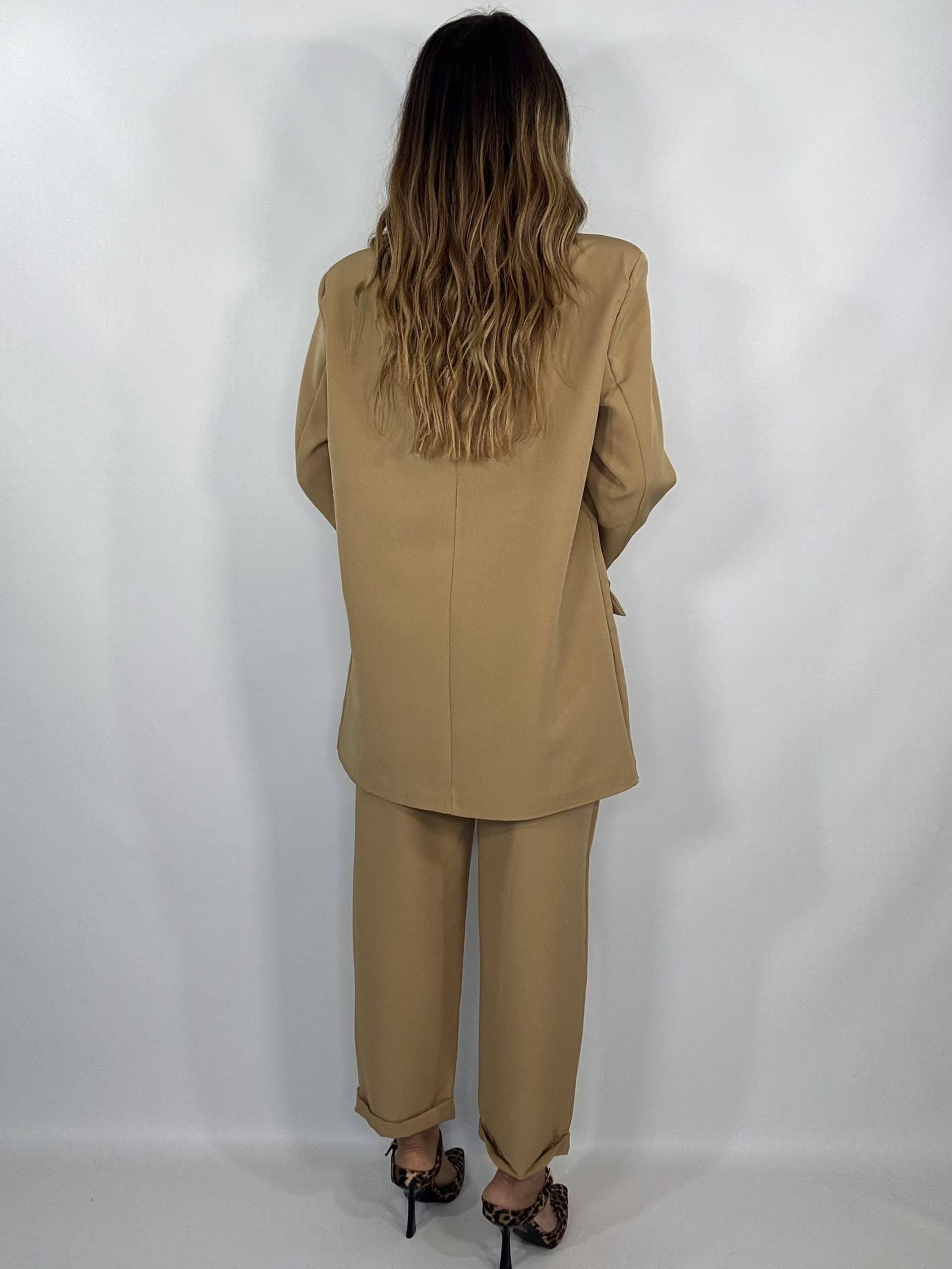 Completo Over Pantaloni Pinces - Cammello