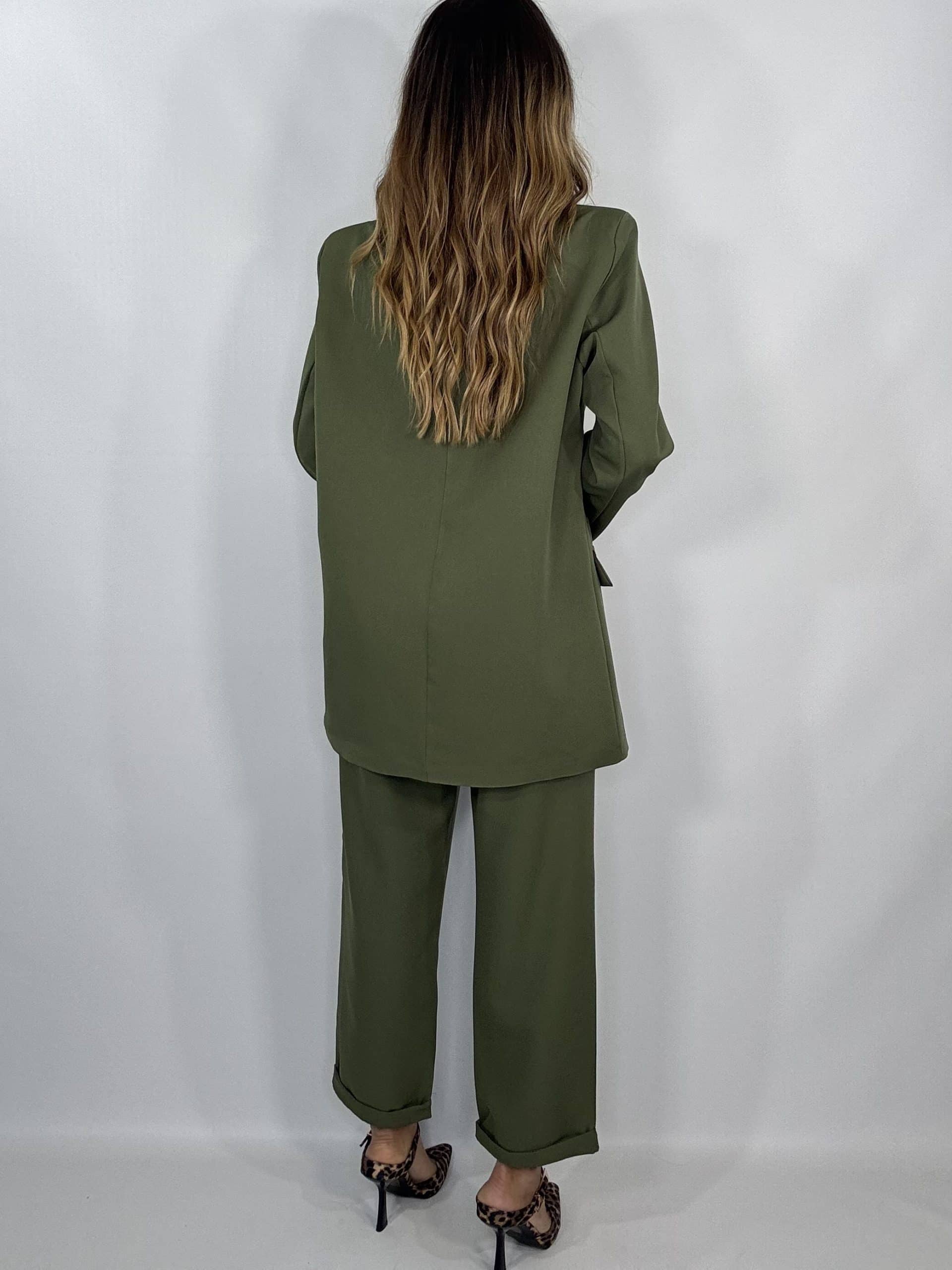 Completo Over Pantaloni Pinces - Verde Militare