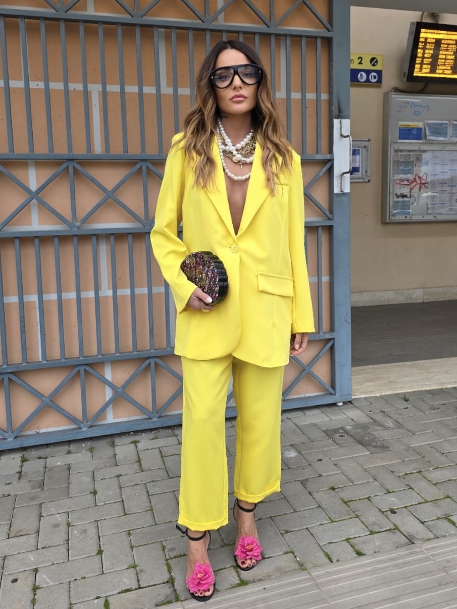 Completo Over Pantaloni Pinces - Giallo
