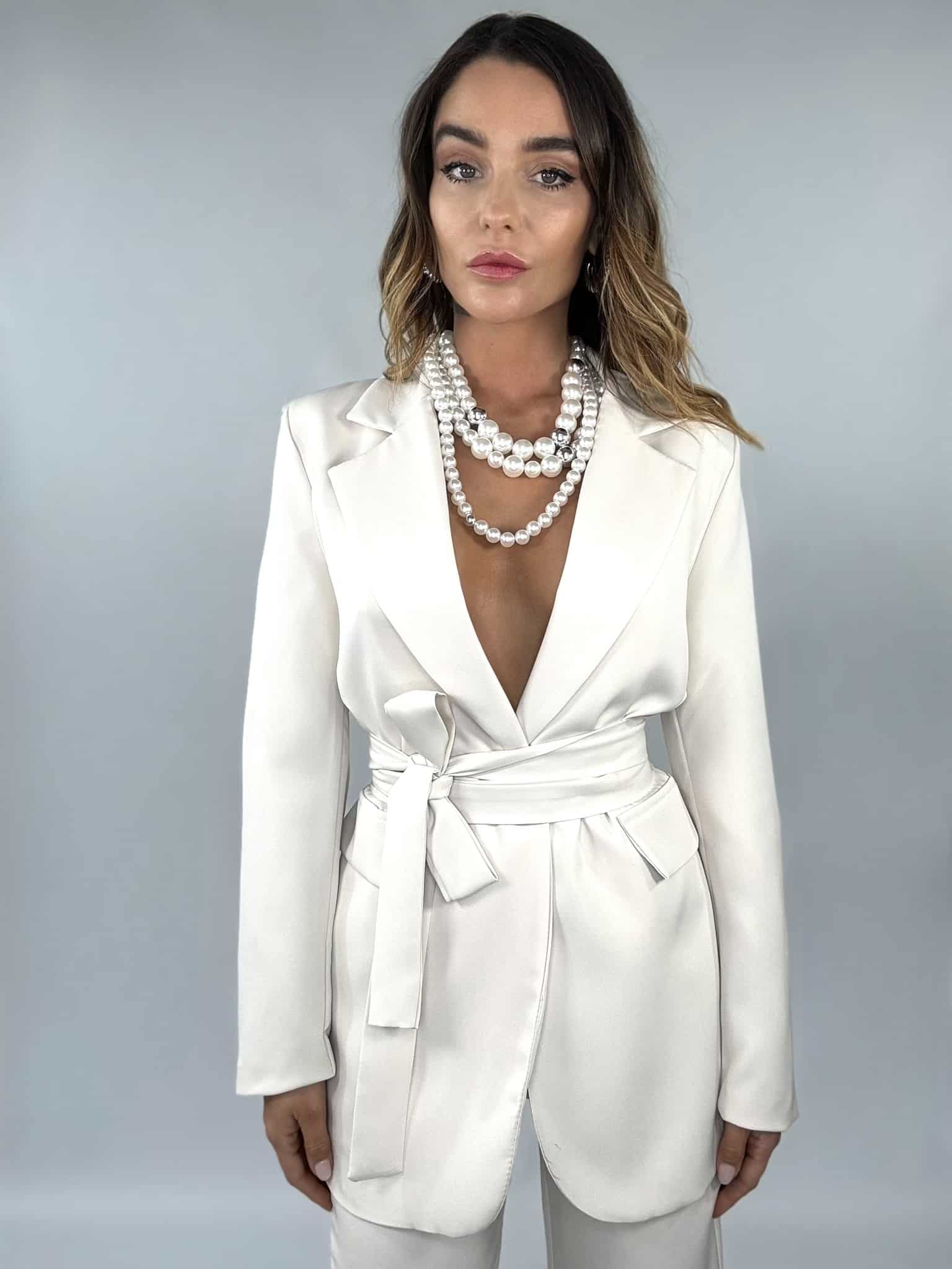 Completo Over Kimono - Bianco Panna