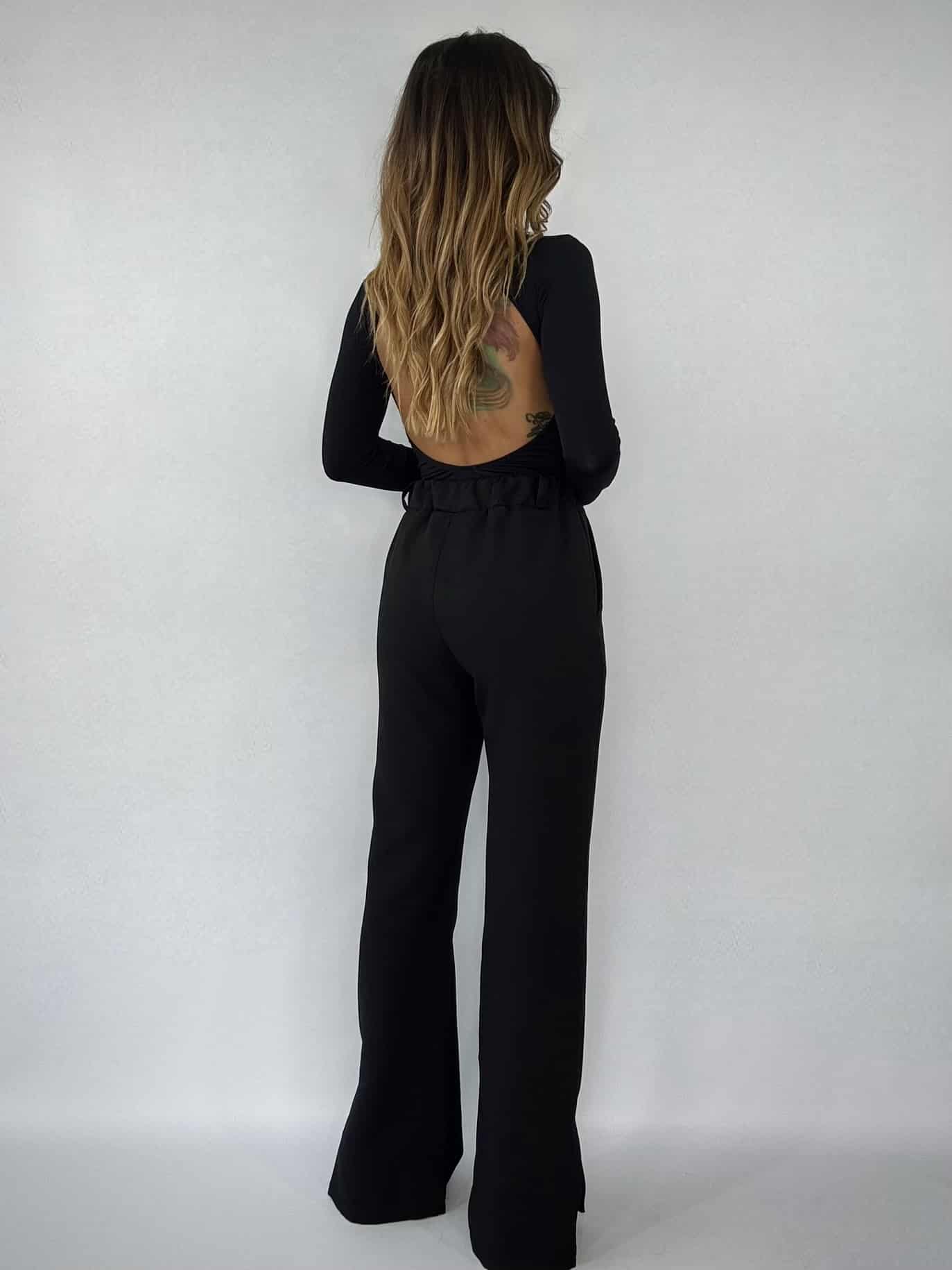 Body Scollo V Schiena Nuda - Nero