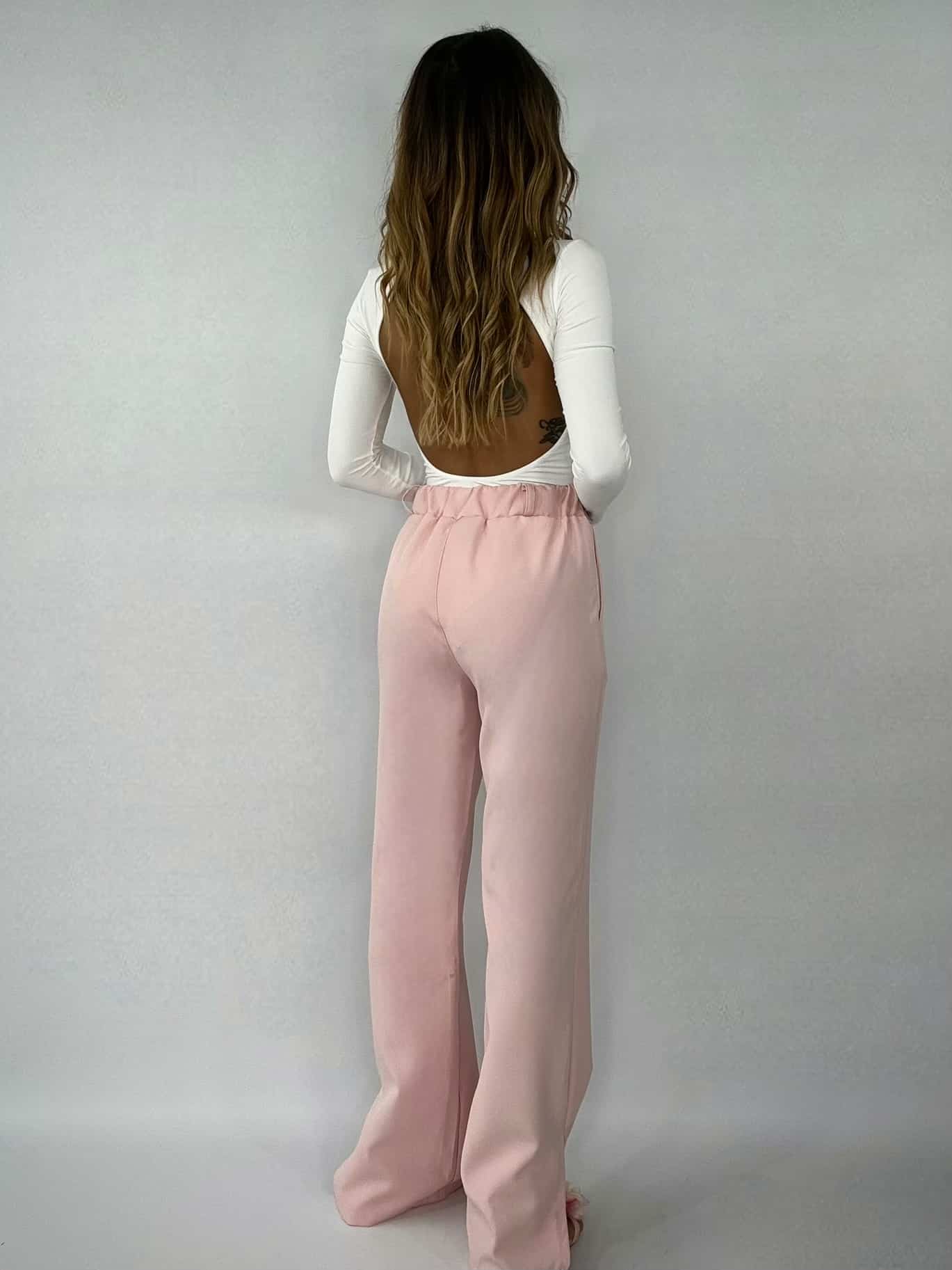 Body Scollo V Schiena Nuda - Bianco