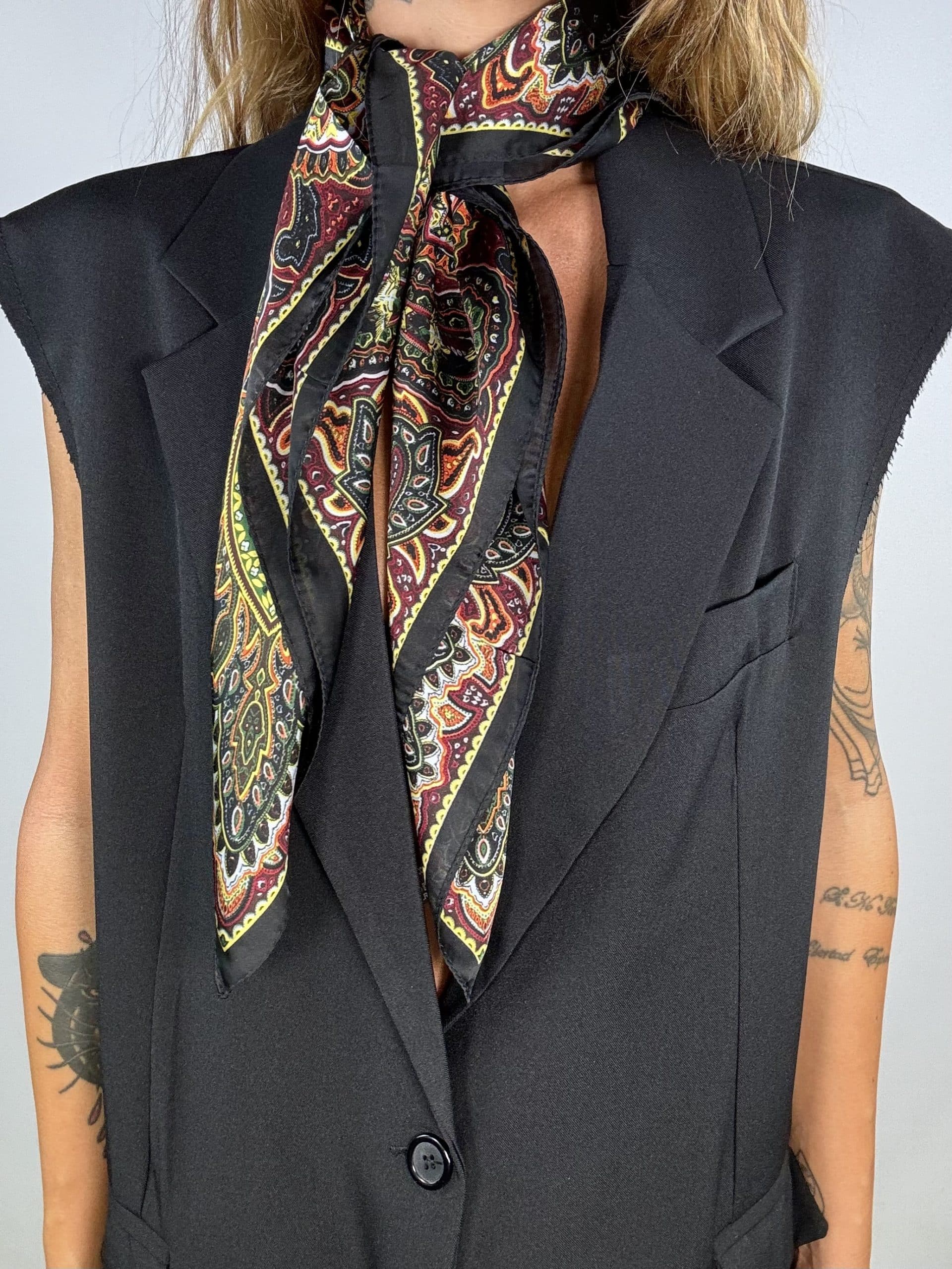 Foulard Paisley Print - Nero