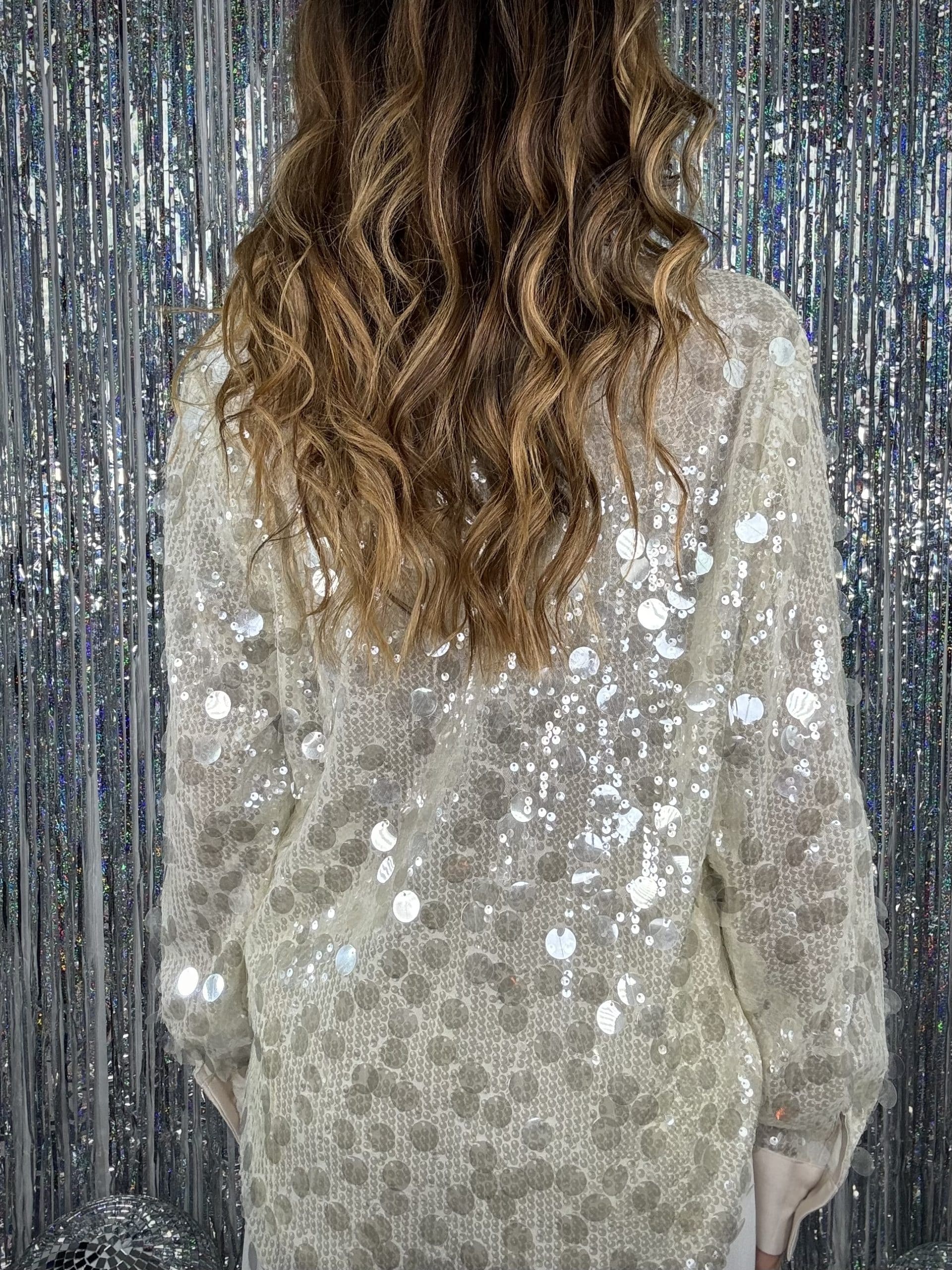 Camicia Paillettes - Bianco
