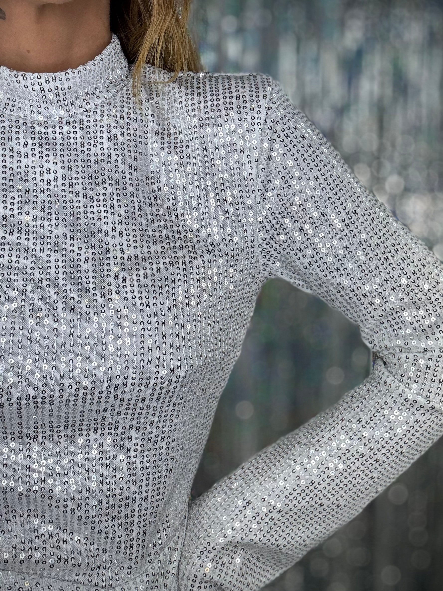 Mini Dress My Fav Paillettes - Bianco / Argento