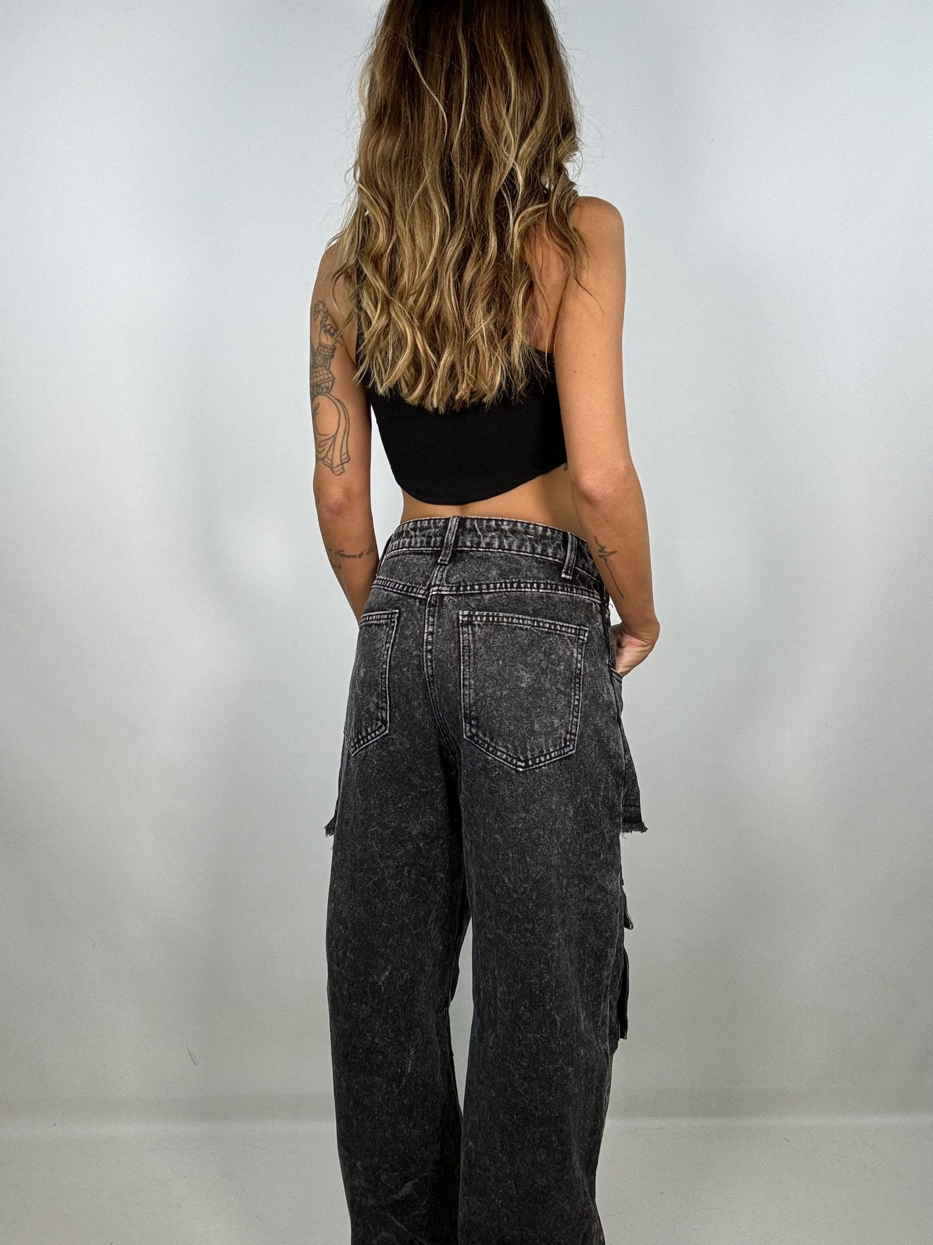 Jeans Vera Baddie  - Nero Slavato