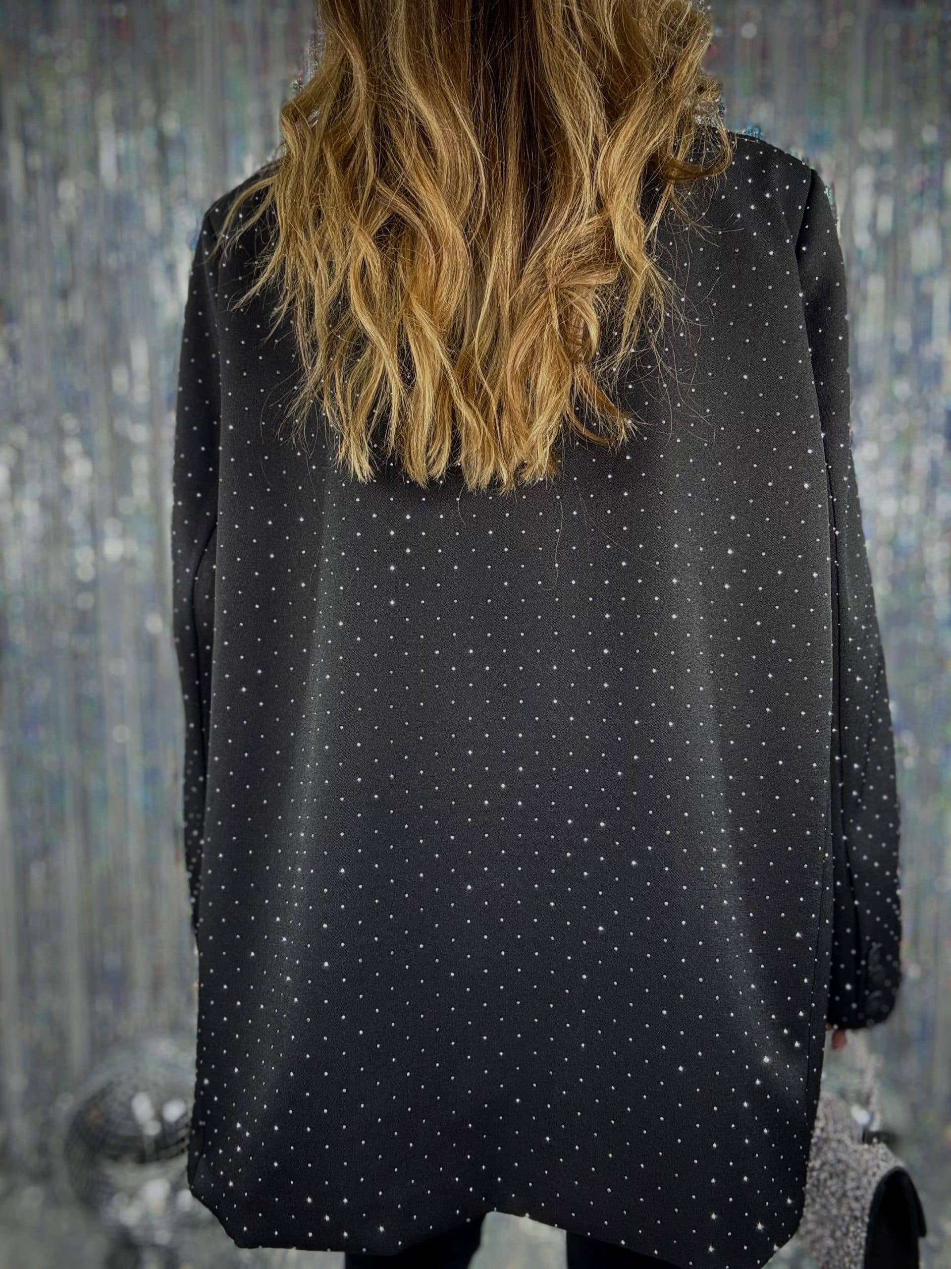 Blazer Super Over Strass - Nero