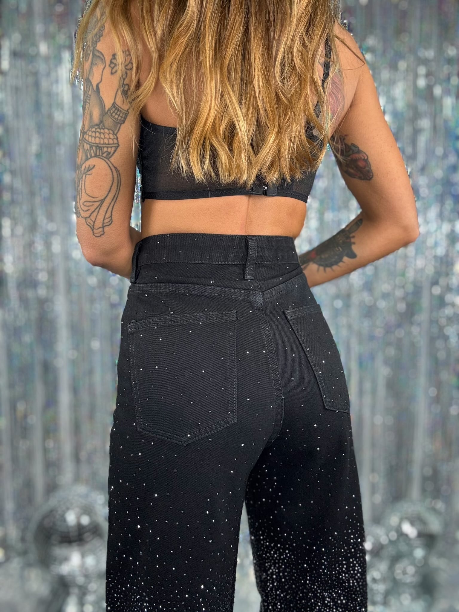 Reggiseno Pizzo e Mesh -  Nero