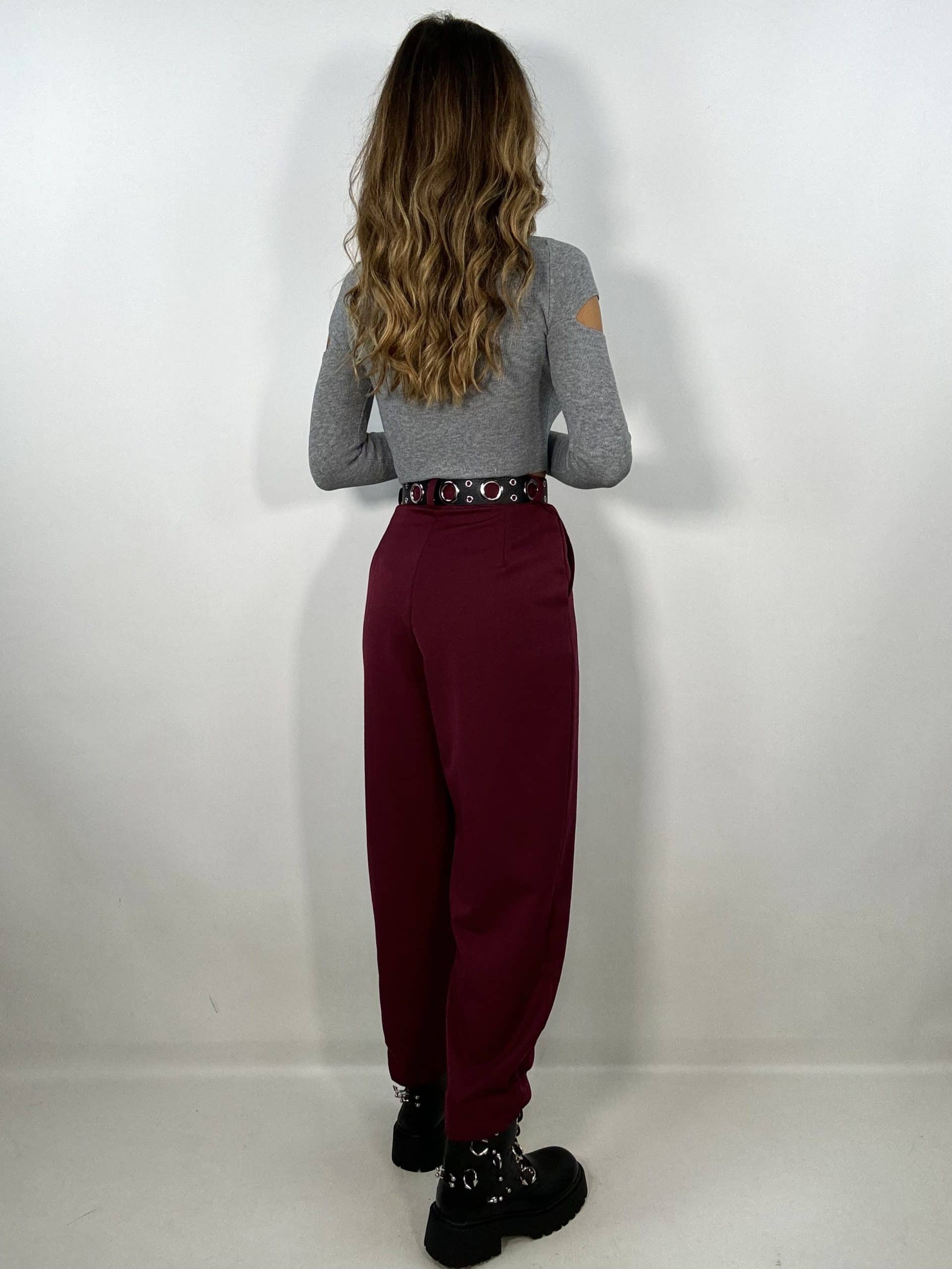 Pantaloni Doppia Pinces - Bordeaux