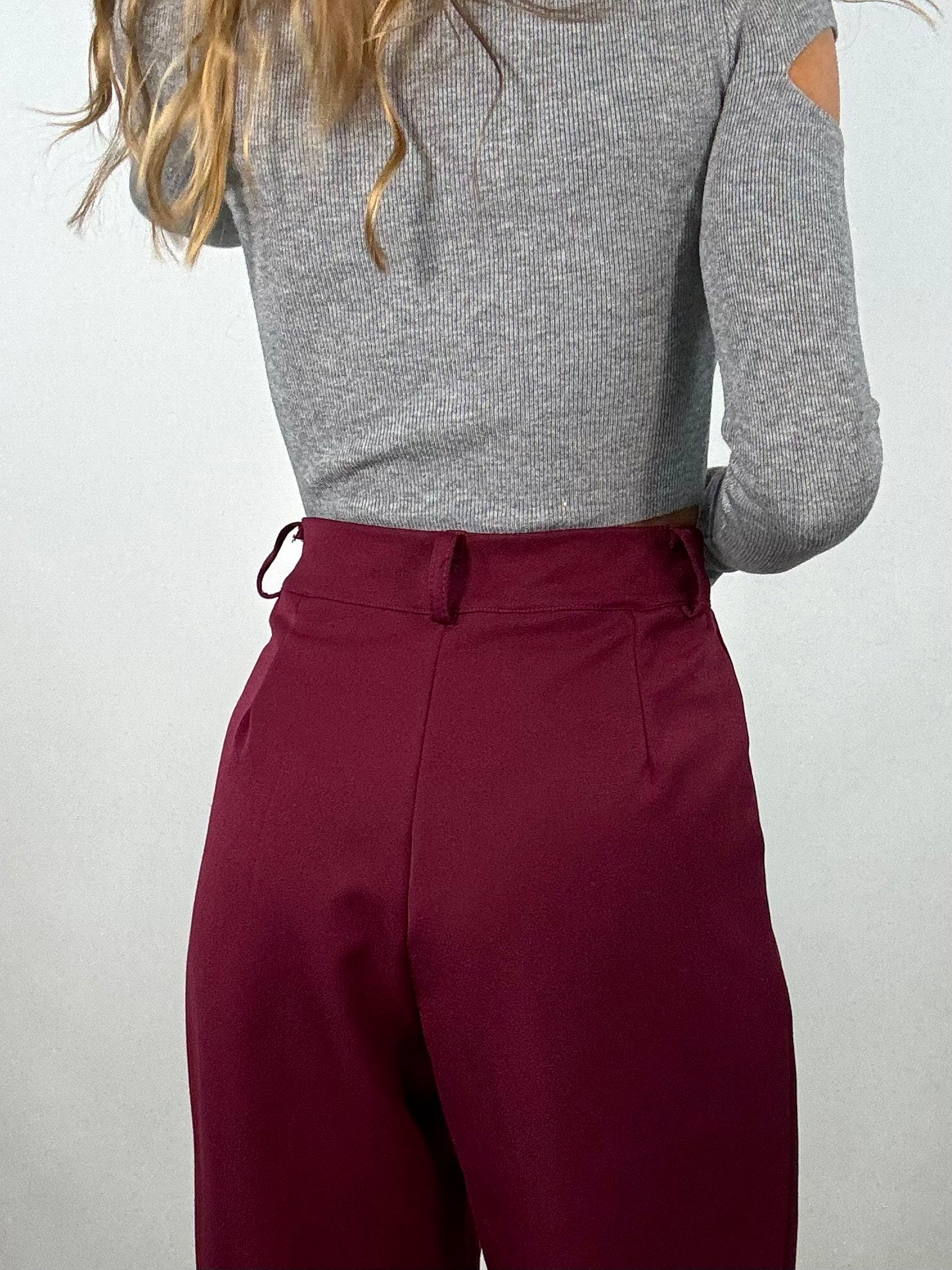 Pantaloni Doppia Pinces - Bordeaux