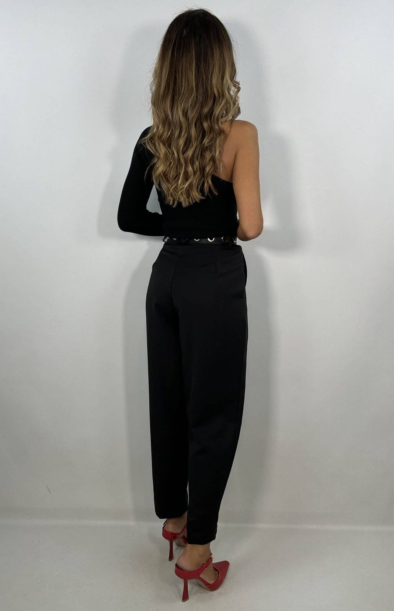 Pantaloni Doppia Pinces - Nero.