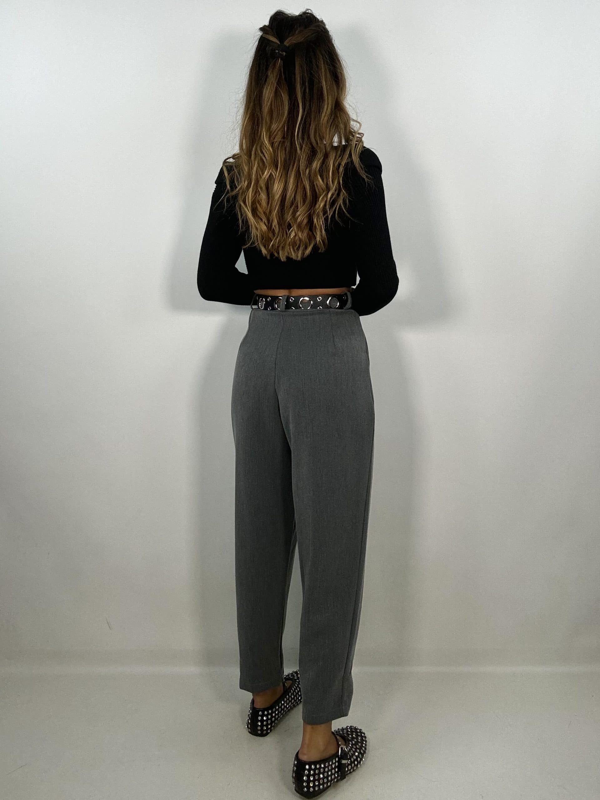 Pantaloni Doppia Pinces - Grigio