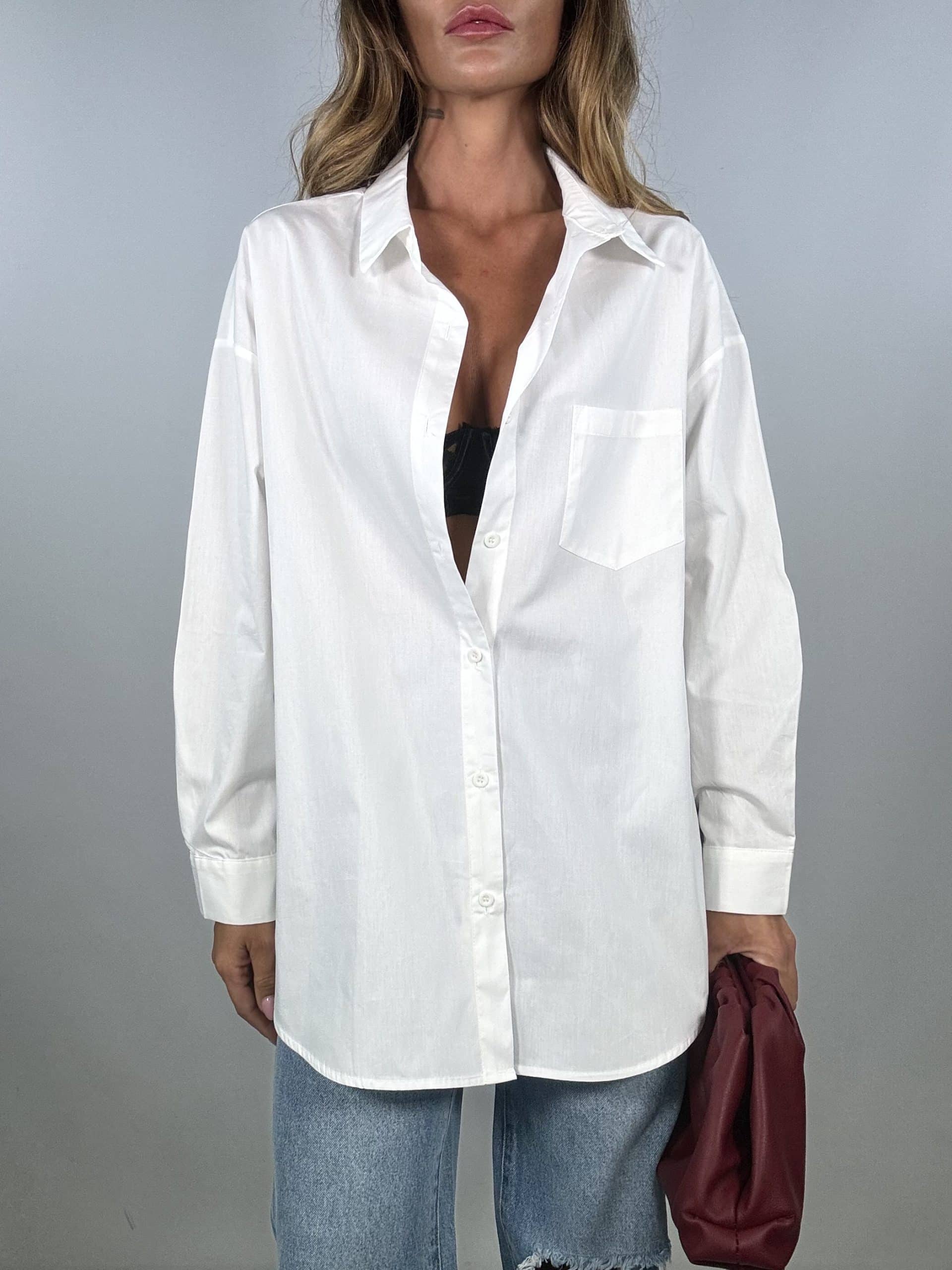 New Camicia Oversize Taschino - Bianco.