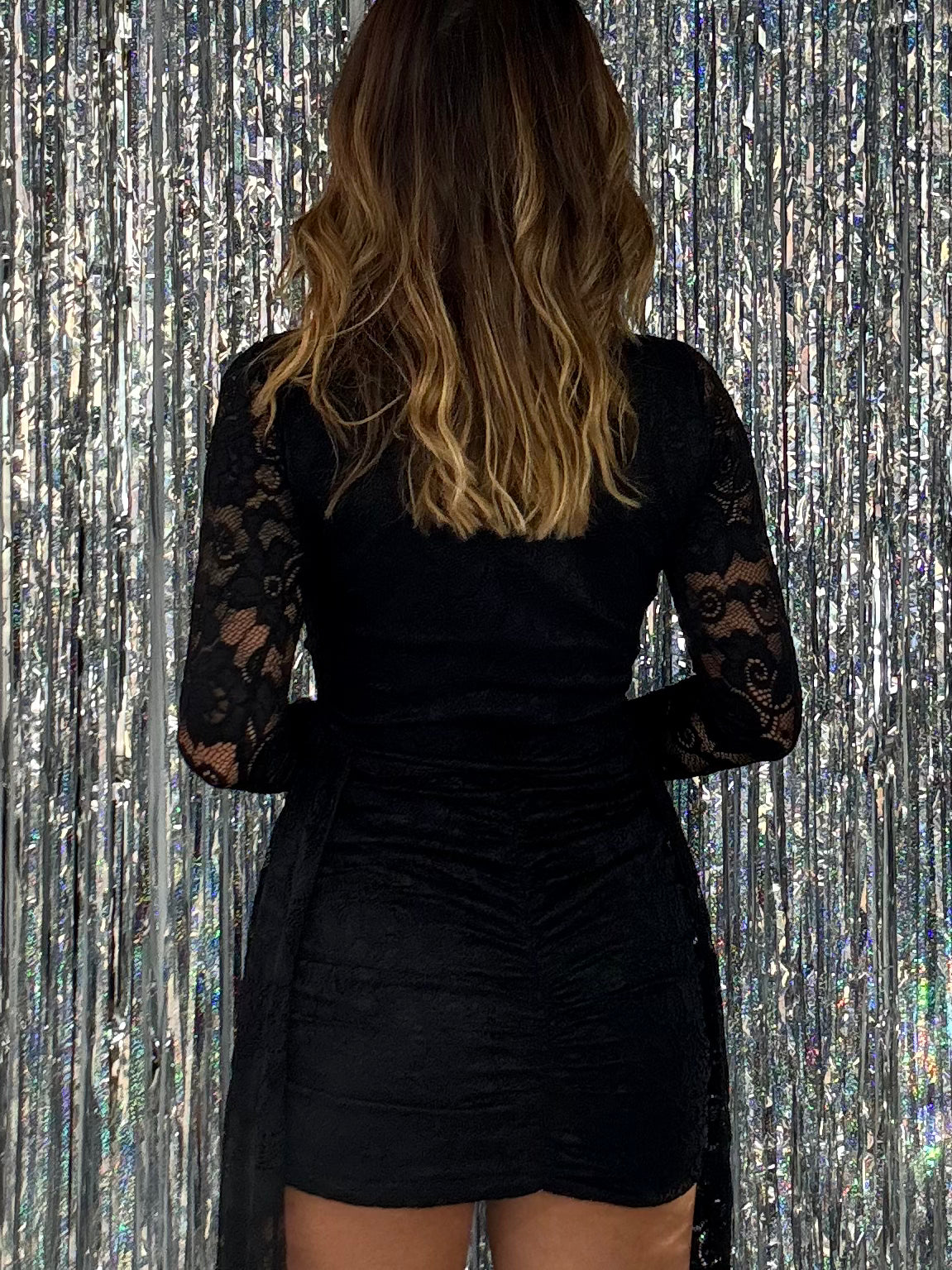 Mini Dress Pizzo - Nero