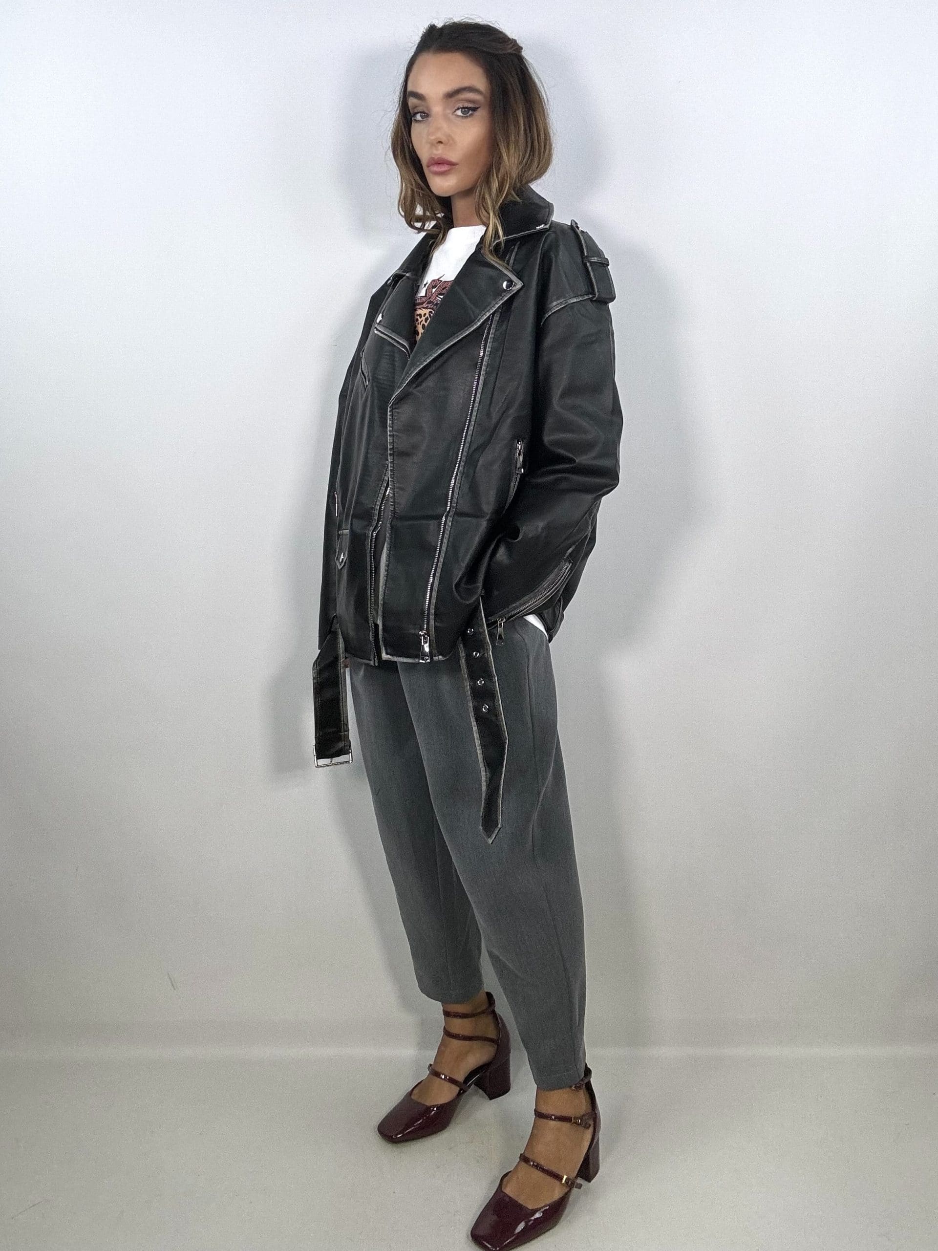 Chiodo Kurl Oversize - Nero