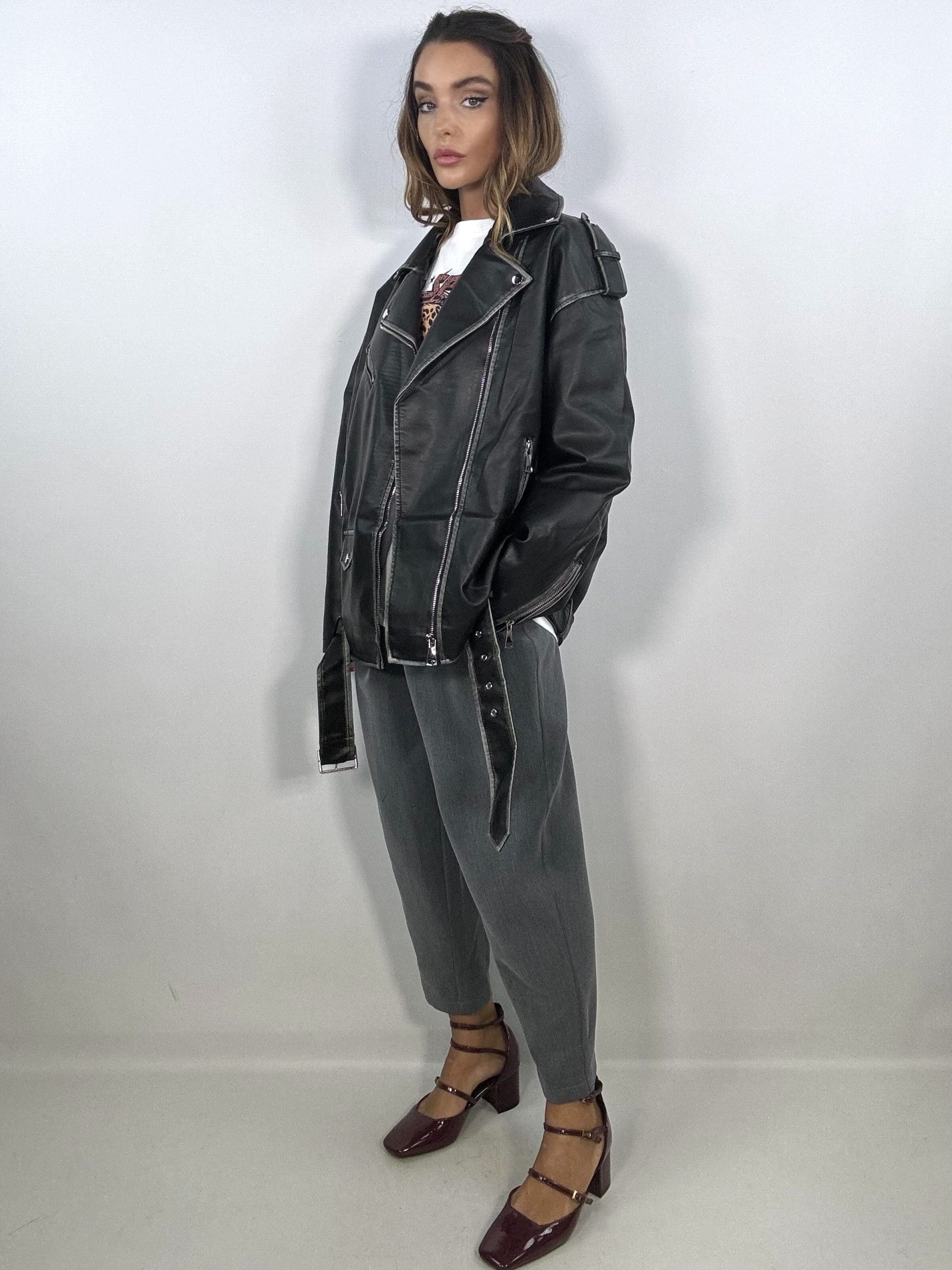 Pantaloni Doppia Pinces - Grigio