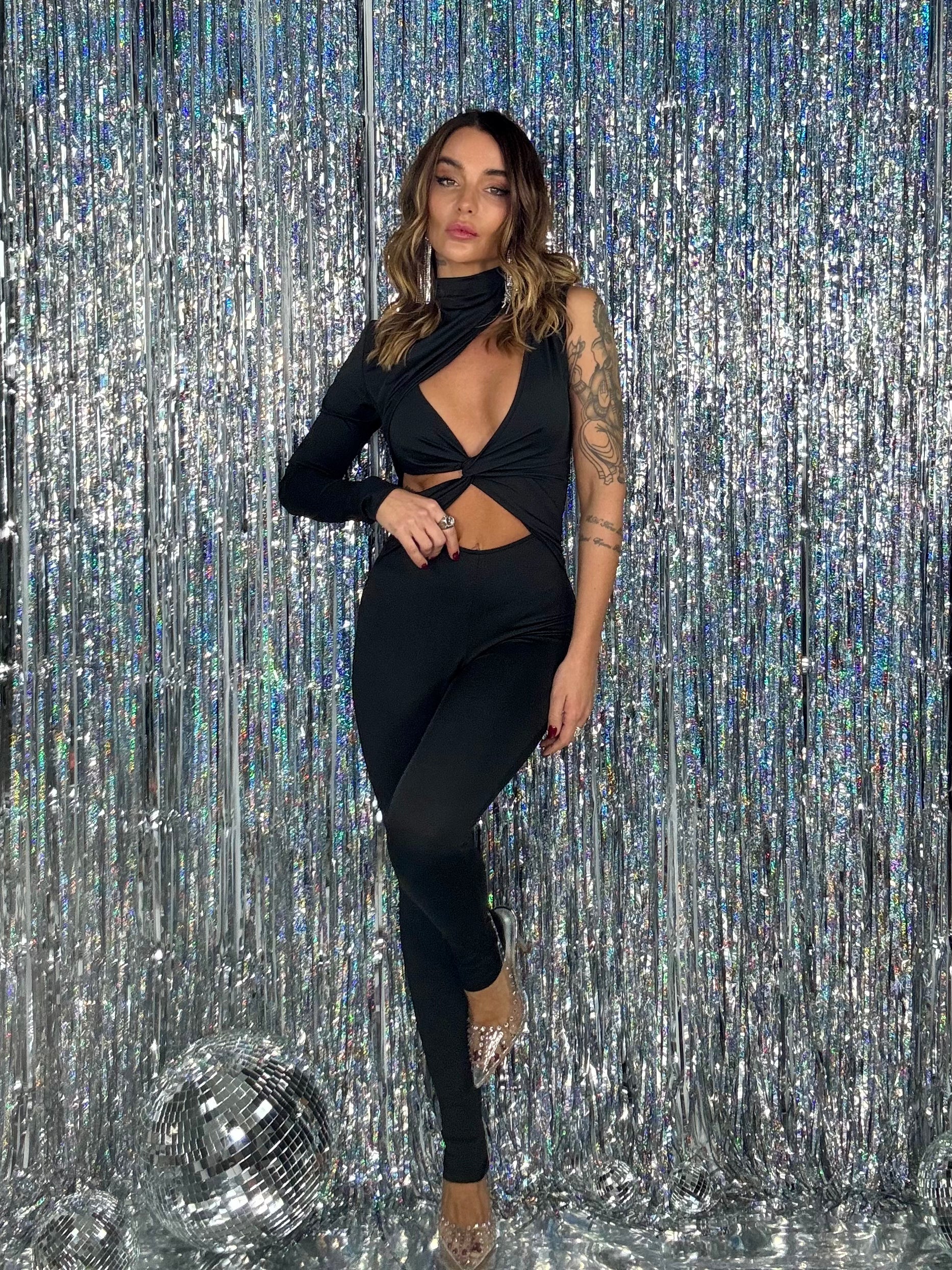 Tuta Stars Cut Out - Nero