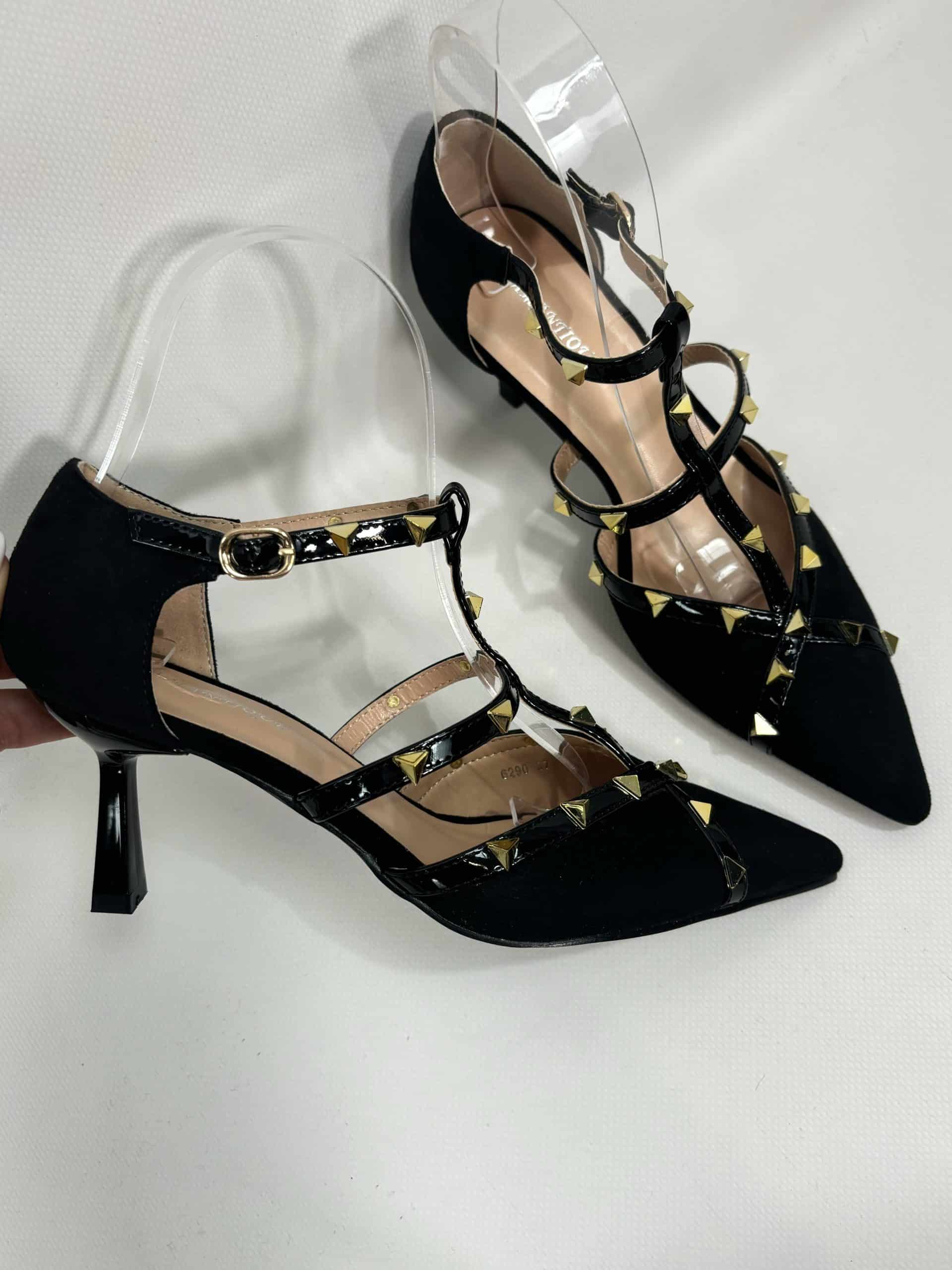 Décolleté Studs con Borchie - Nero