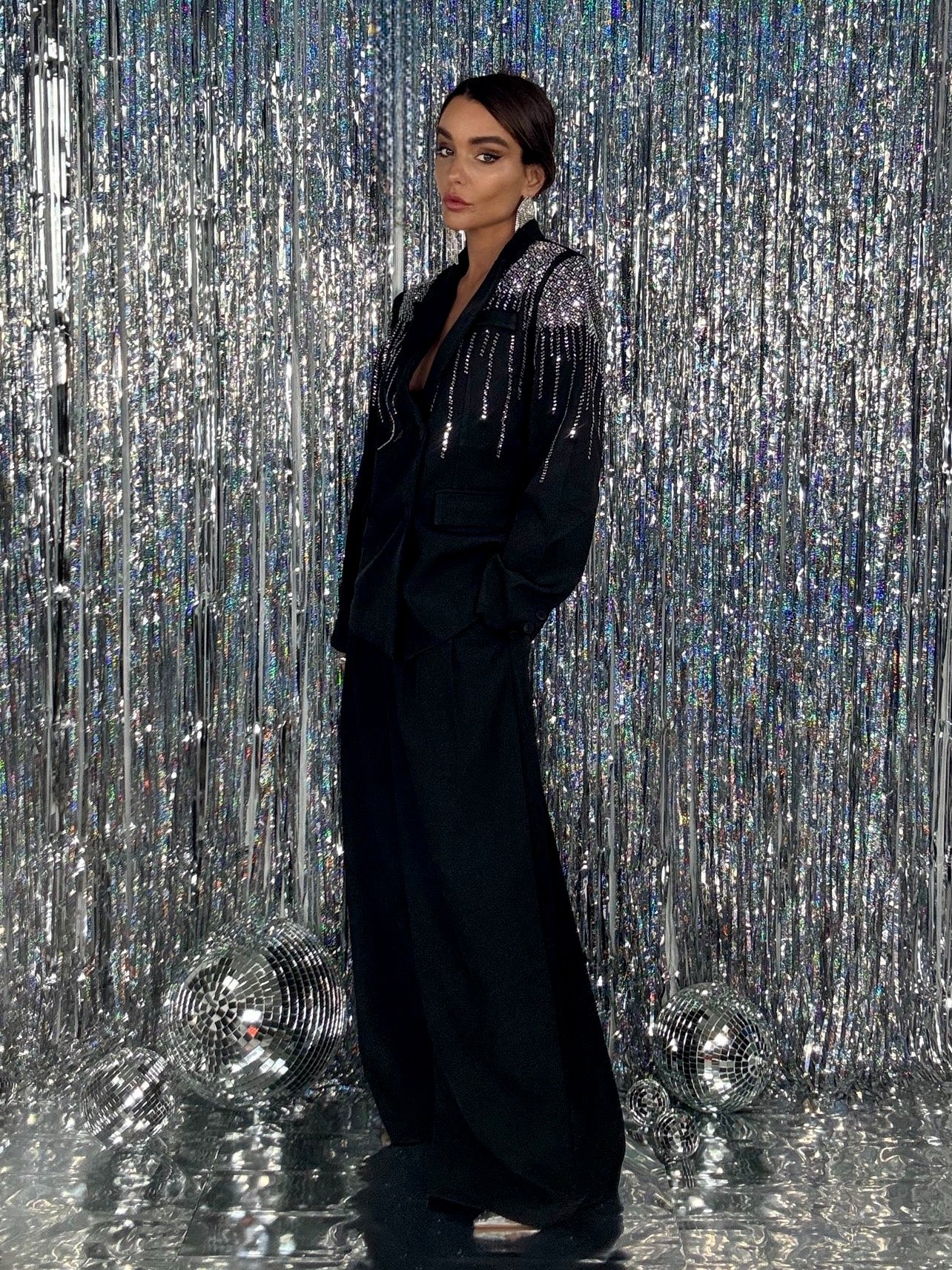 Blazer Diamond Waterfall - Nero