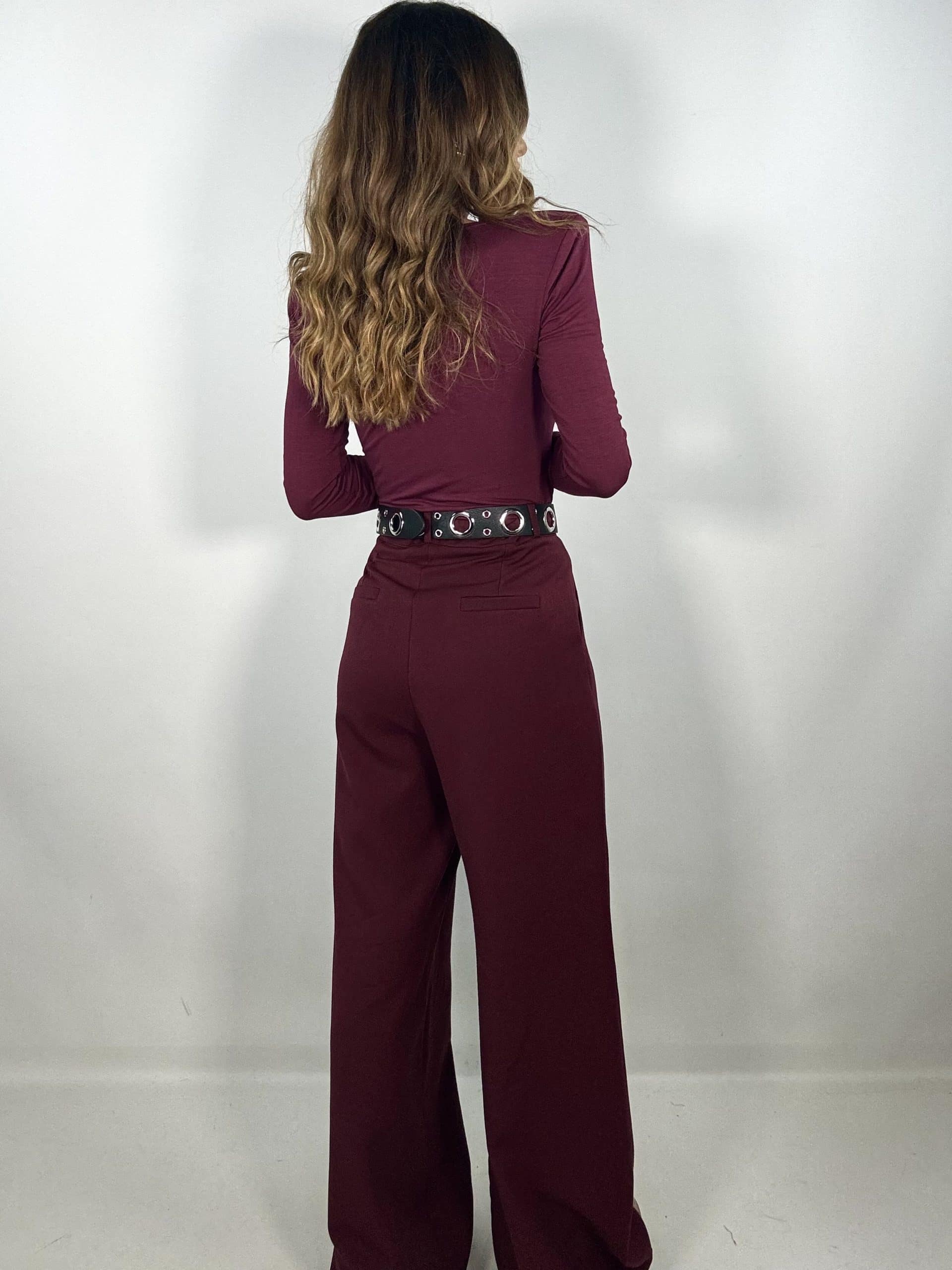 Pantaloni Completo Wide - Bordeaux