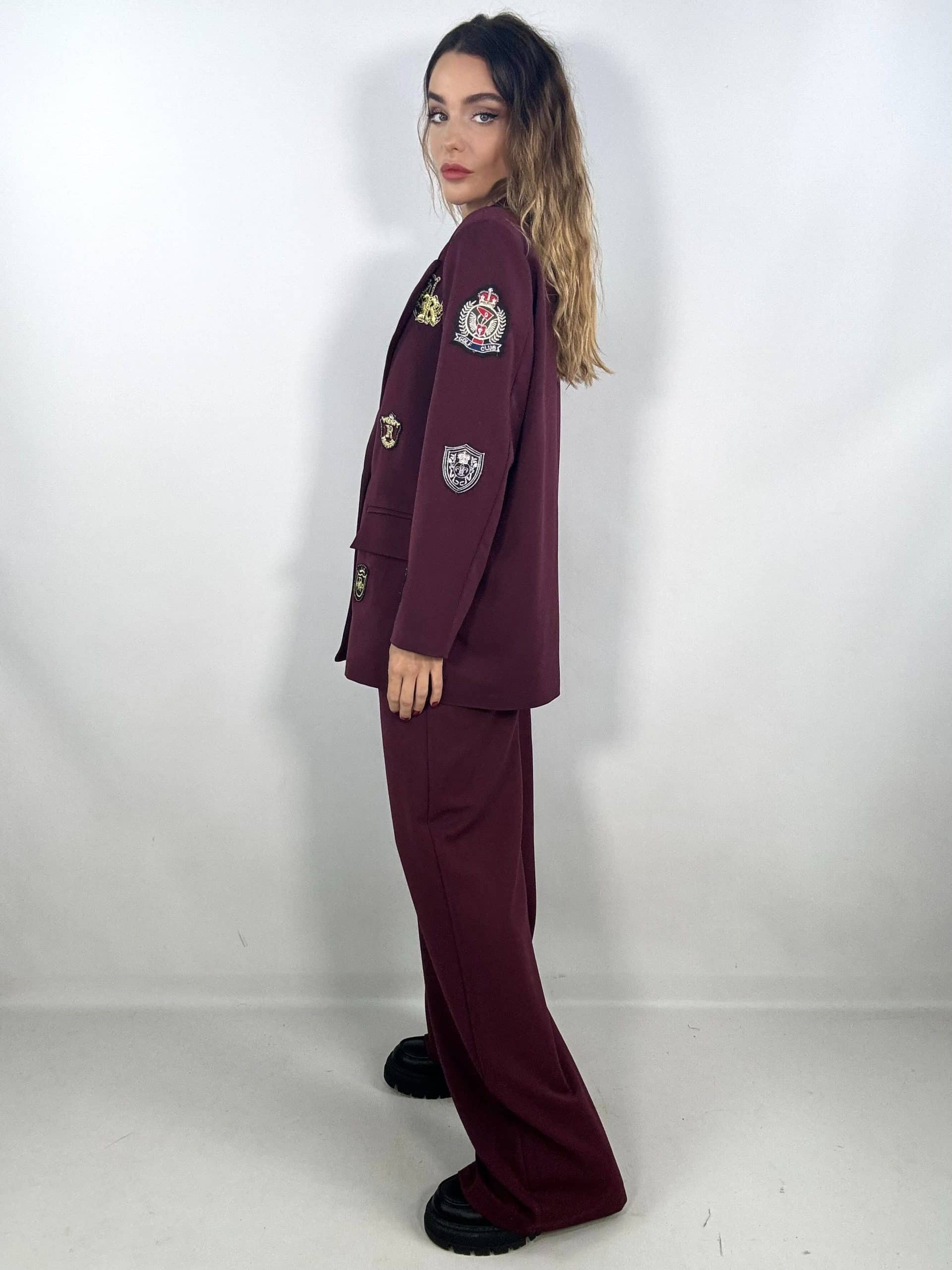 Pantaloni Completo Wide - Bordeaux