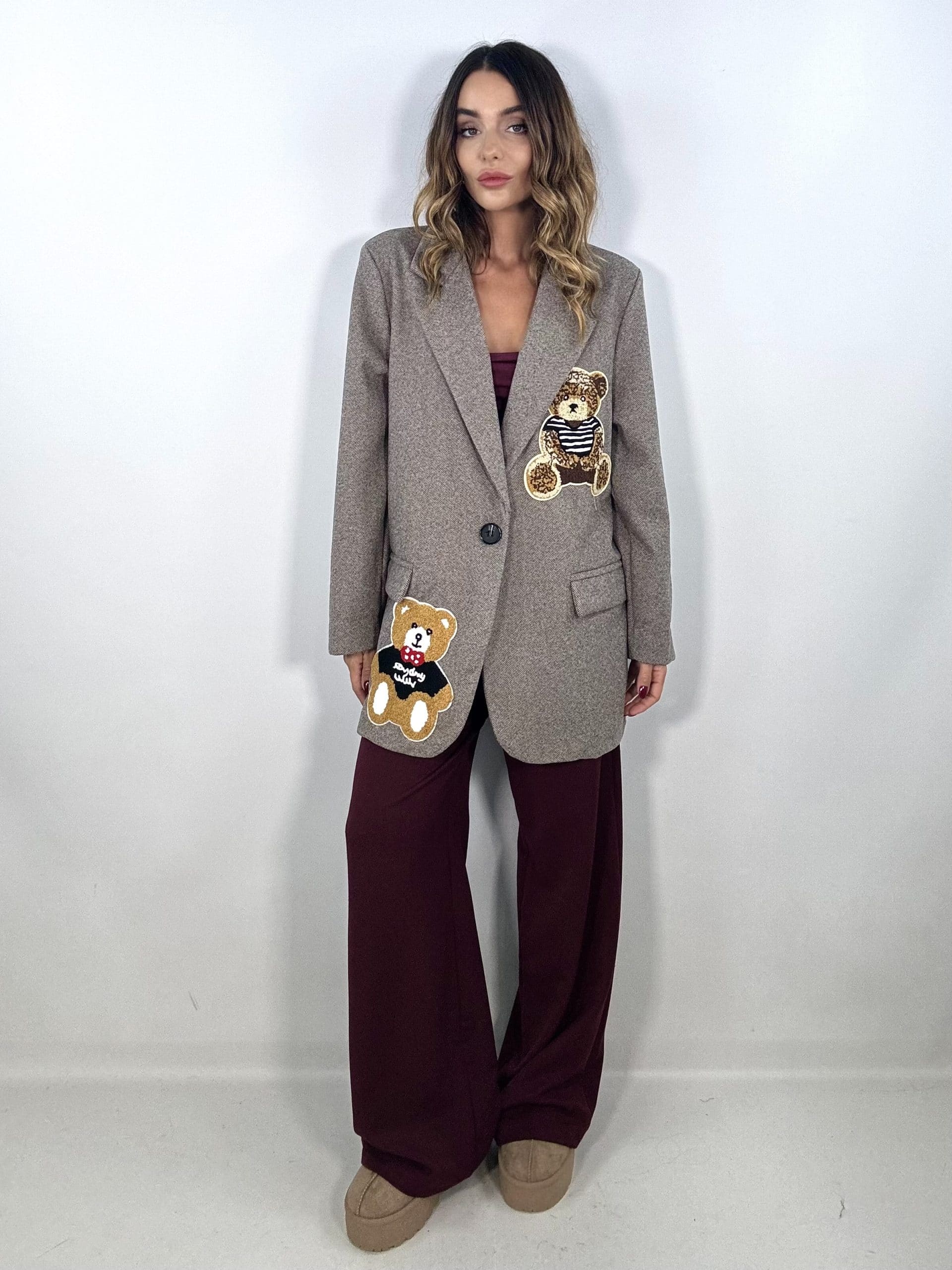 Pantaloni Completo Wide - Bordeaux