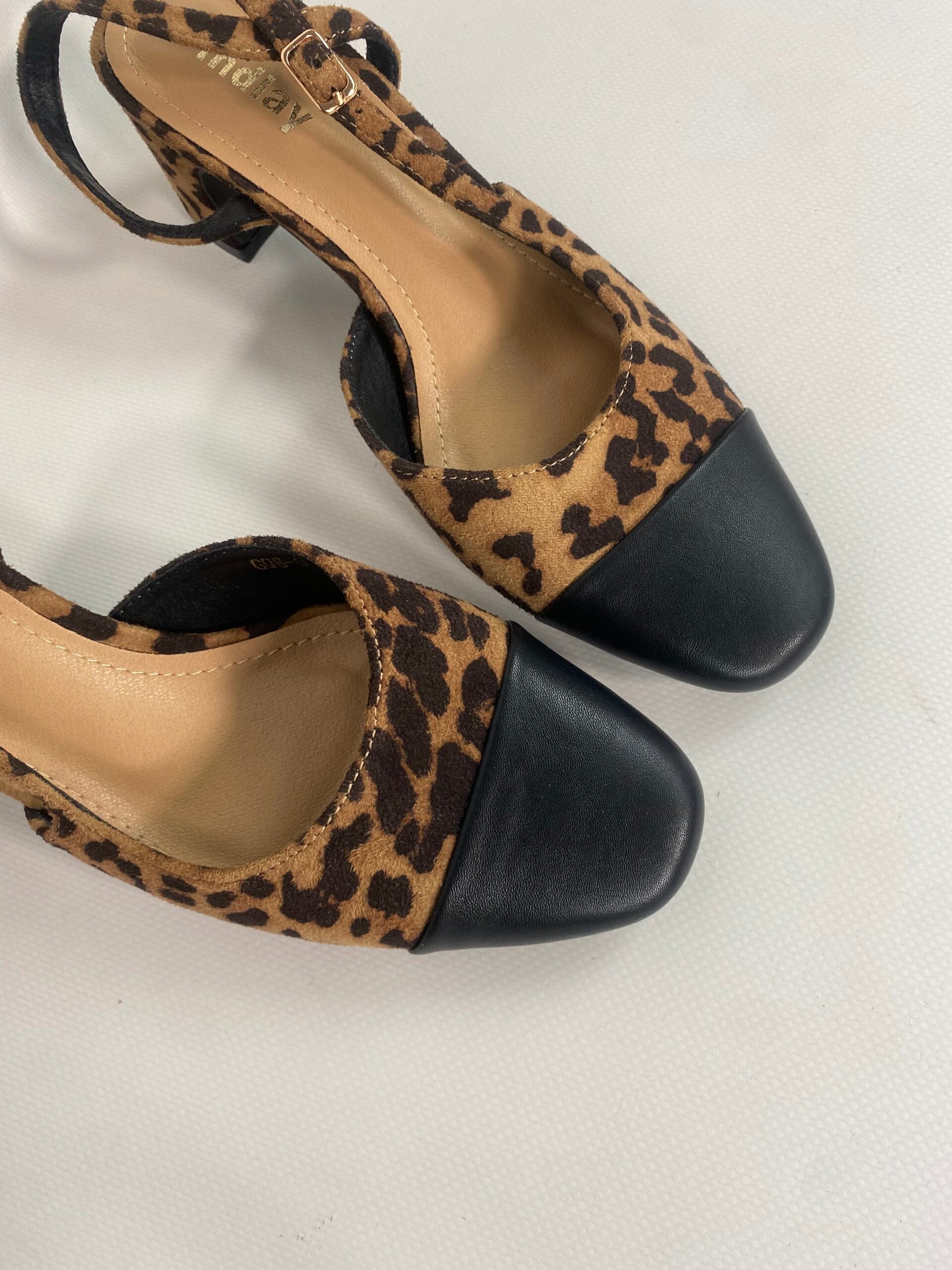 Slingback Bon Ton - Bicolor Leopardo / Nero