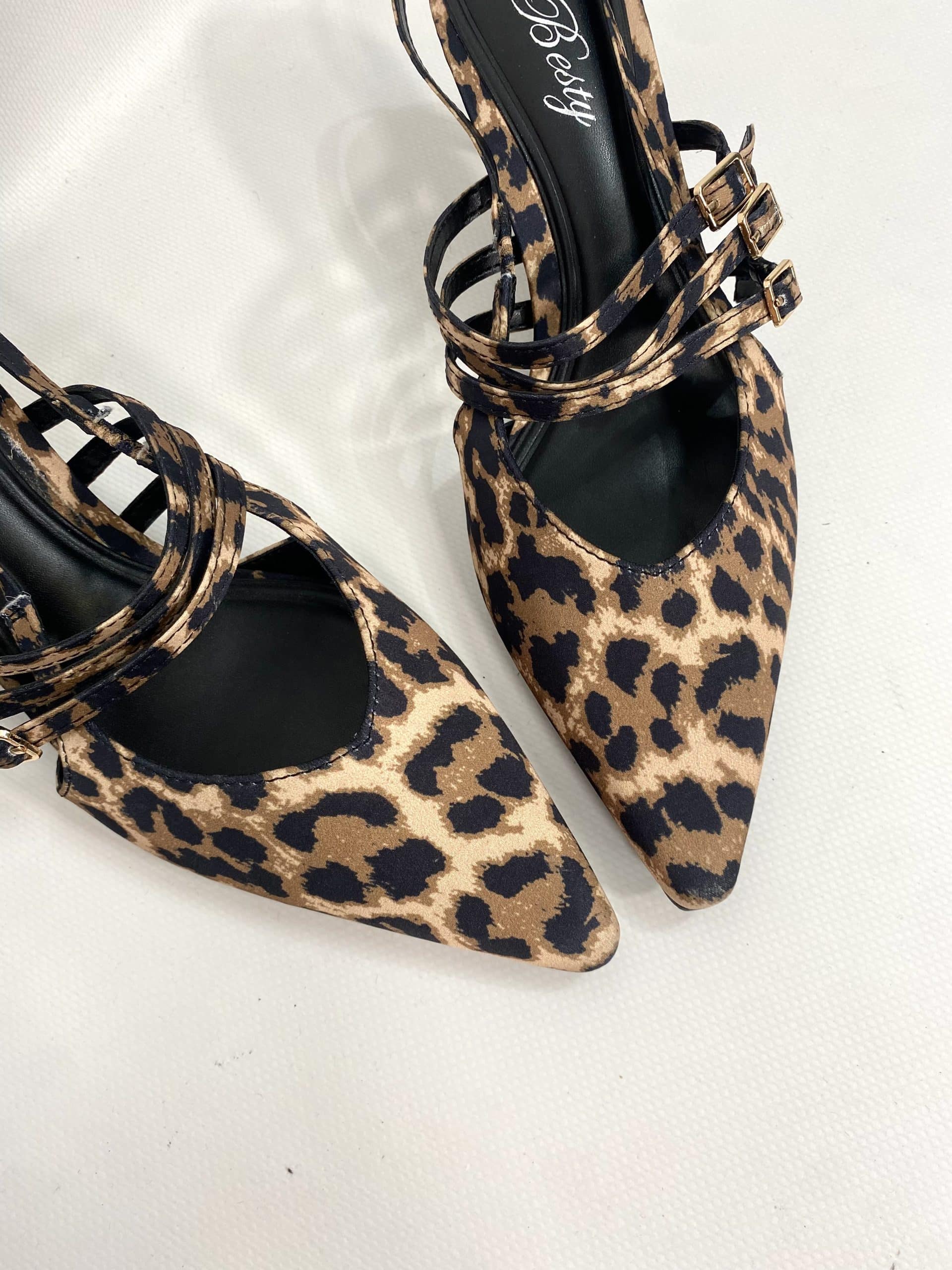 Slingback Tre Cinturini - Leopardo