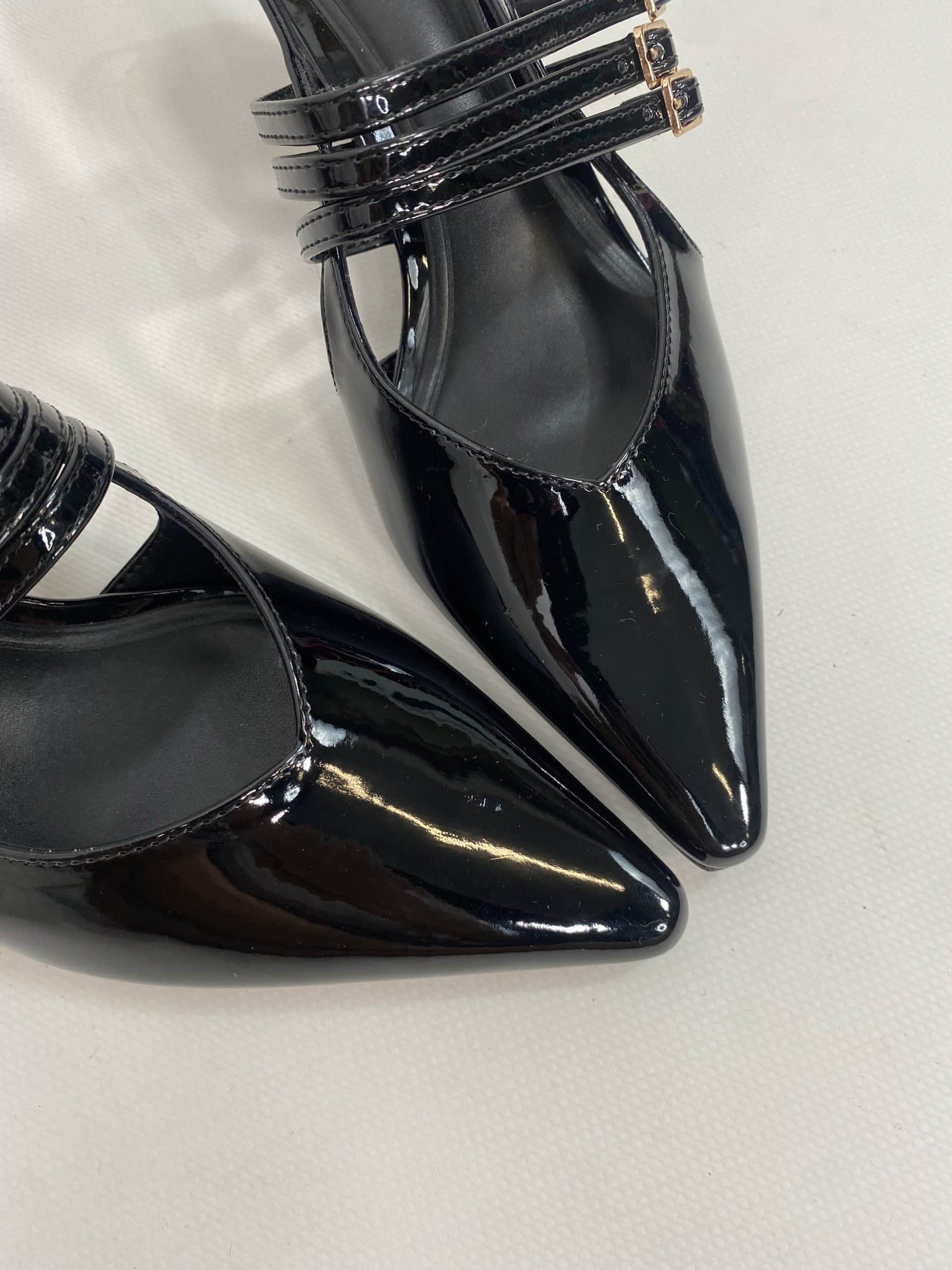 Slingback Tre Cinturini - Nero