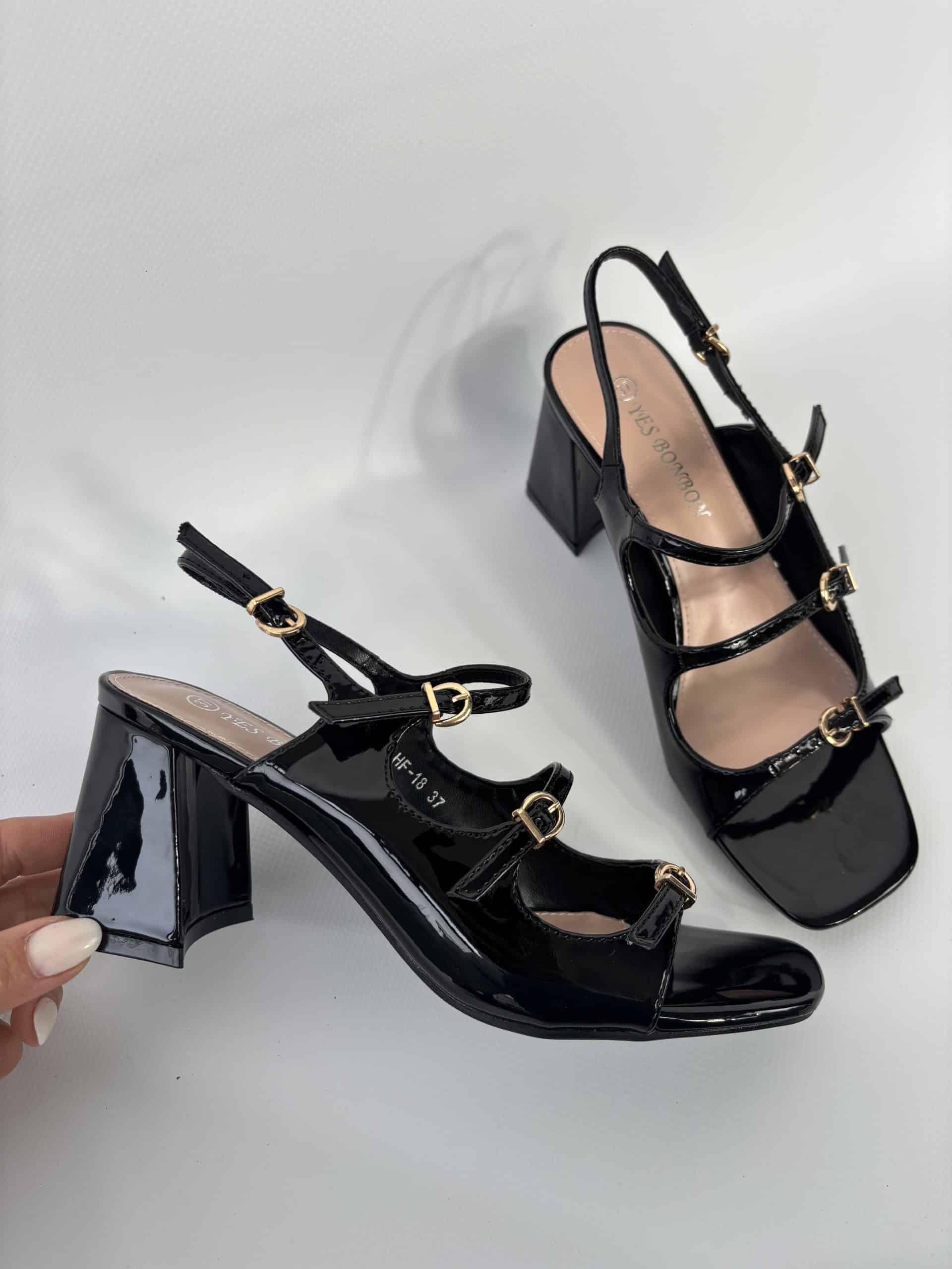 Sandali Bebe Tre Cinturini - Nero