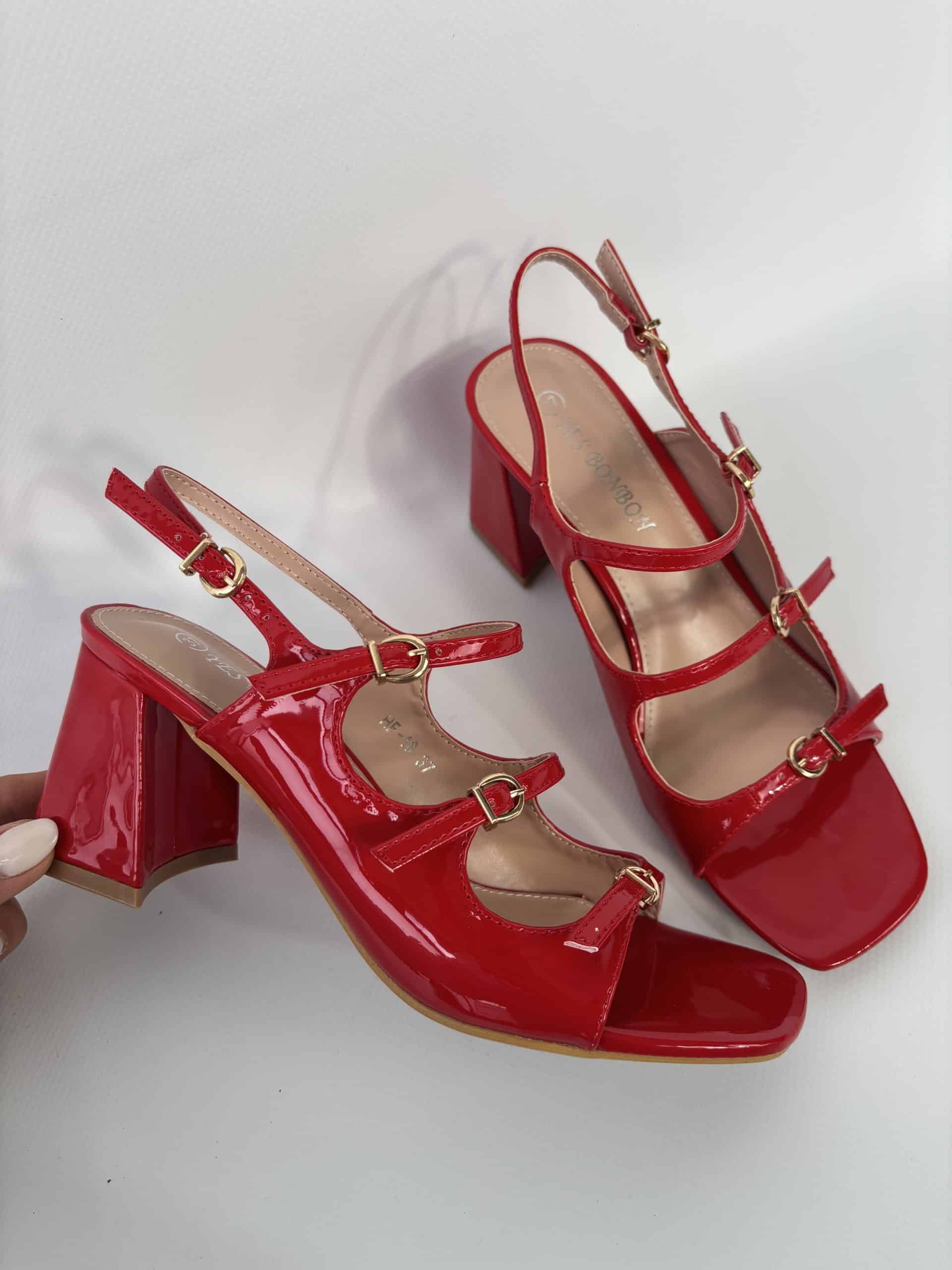 Sandali Bebe Tre Cinturini - Rosso
