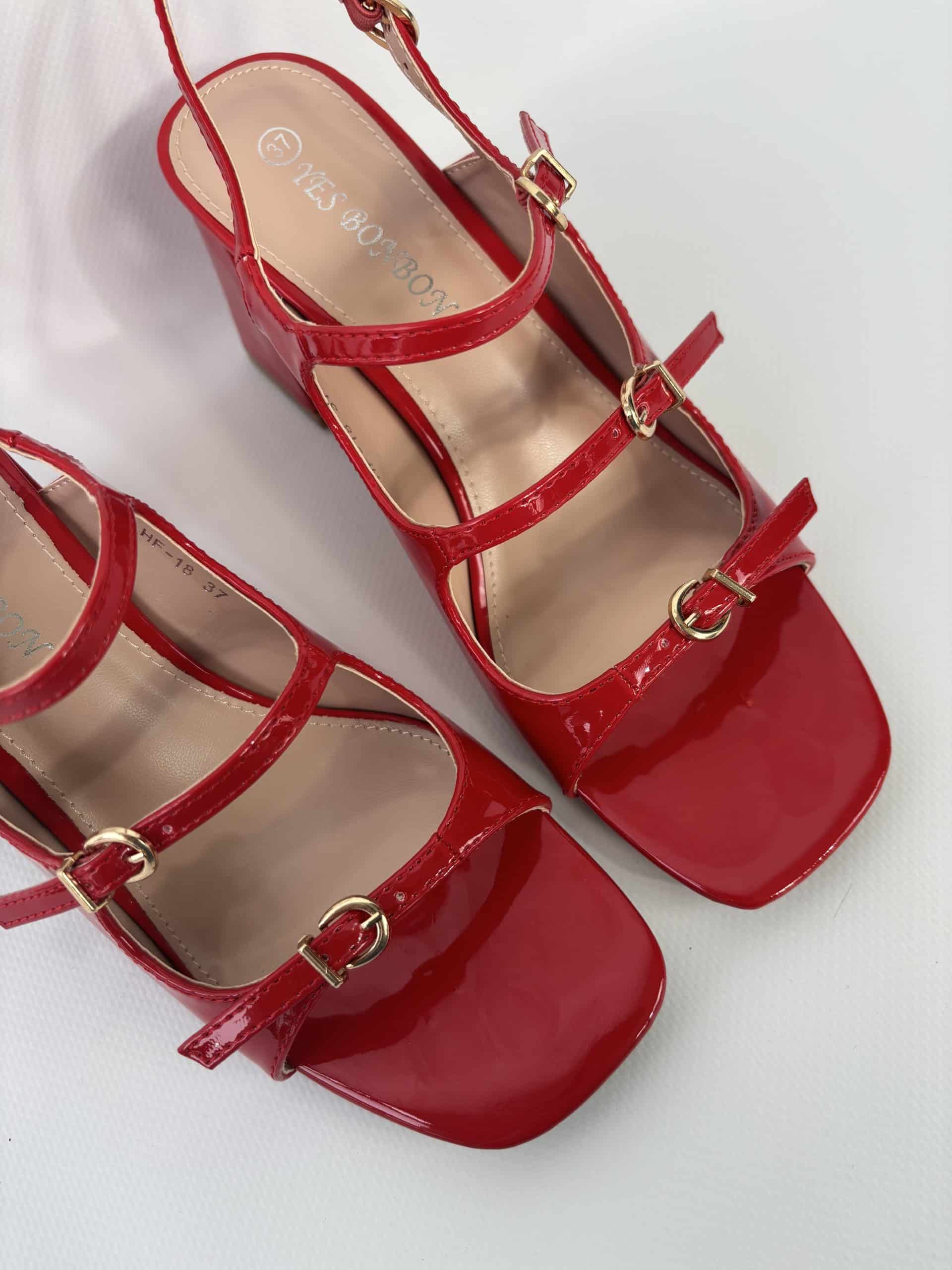 Sandali Bebe Tre Cinturini - Rosso
